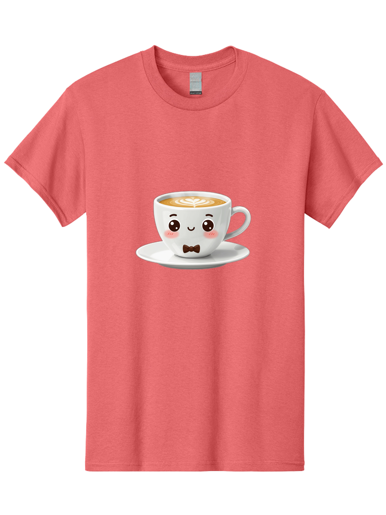 Cup-Of-Coffee-2 Men'S Graphic Tee, 100% Cotton, Comfortable Casual Summer Wear, Machine Washable, Cute Coffee Cup, Cartoon Character, Latte Art, Coffee Lover, Morning Pick-Me-Up, Adorable Design, Coffee Culture, Espresso, Bab834 3
