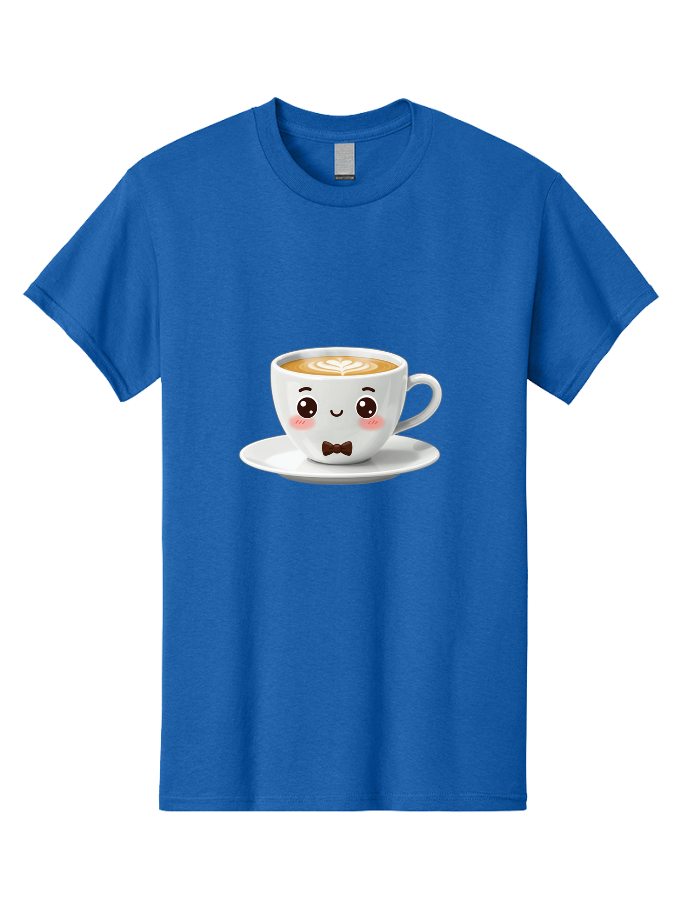 Cup-Of-Coffee-2 Men'S Graphic Tee, 100% Cotton, Comfortable Casual Summer Wear, Machine Washable, Cute Coffee Cup, Cartoon Character, Latte Art, Coffee Lover, Morning Pick-Me-Up, Adorable Design, Coffee Culture, Espresso, Bab834 4