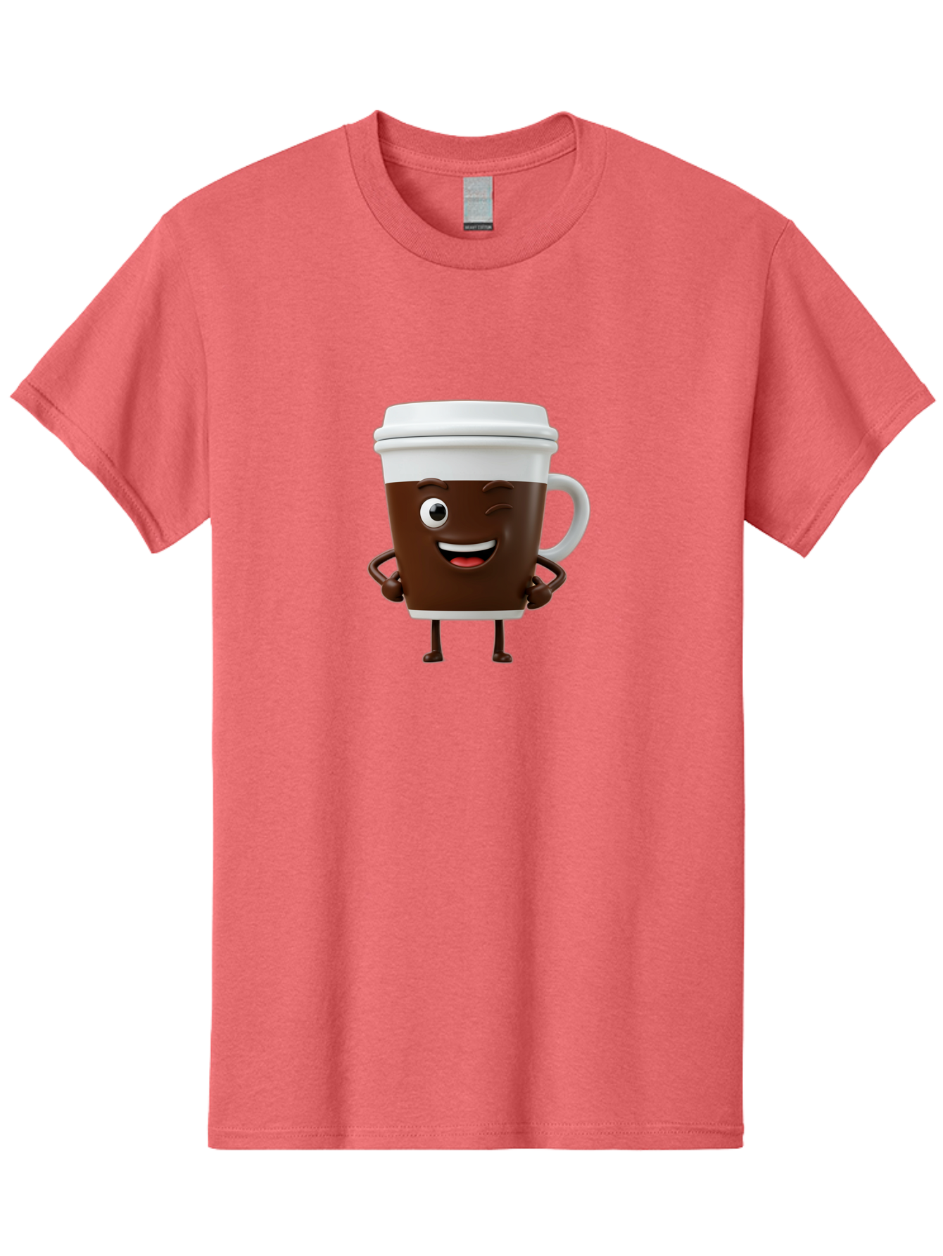 Cyclops-Coffee Men'S Graphic Tee, 100% Cotton, Comfortable Casual Summer Wear, Machine Washable, Cartoon Coffee Cup, Happy Expression, Coffee Culture, Morning Pick-Me-Up, Beverage Character, Funny Face, Playful Design, Coffee Lover, To-Go Cup Bab849 12
