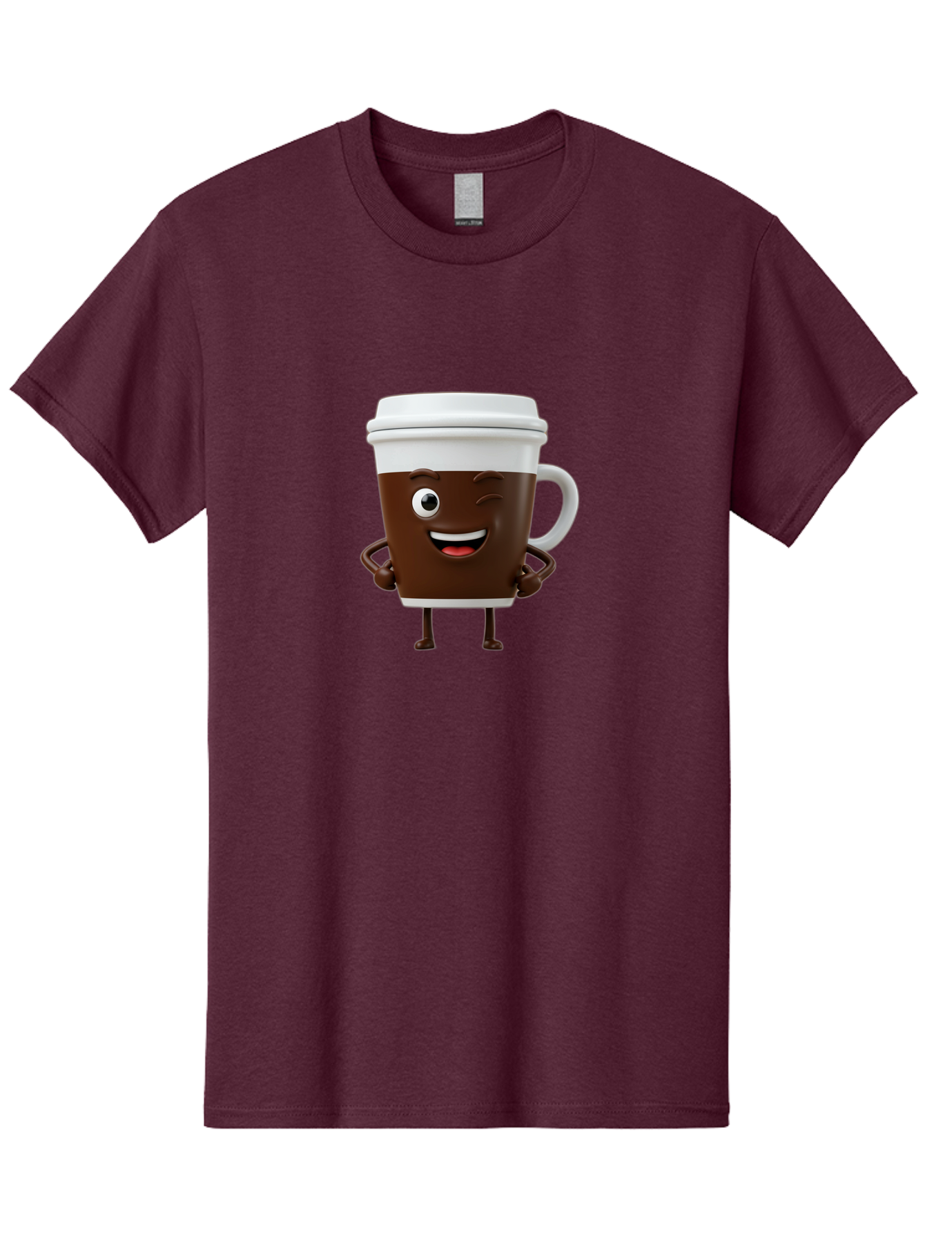 Cyclops-Coffee Men'S Graphic Tee, 100% Cotton, Comfortable Casual Summer Wear, Machine Washable, Cartoon Coffee Cup, Happy Expression, Coffee Culture, Morning Pick-Me-Up, Beverage Character, Funny Face, Playful Design, Coffee Lover, To-Go Cup Bab849 4