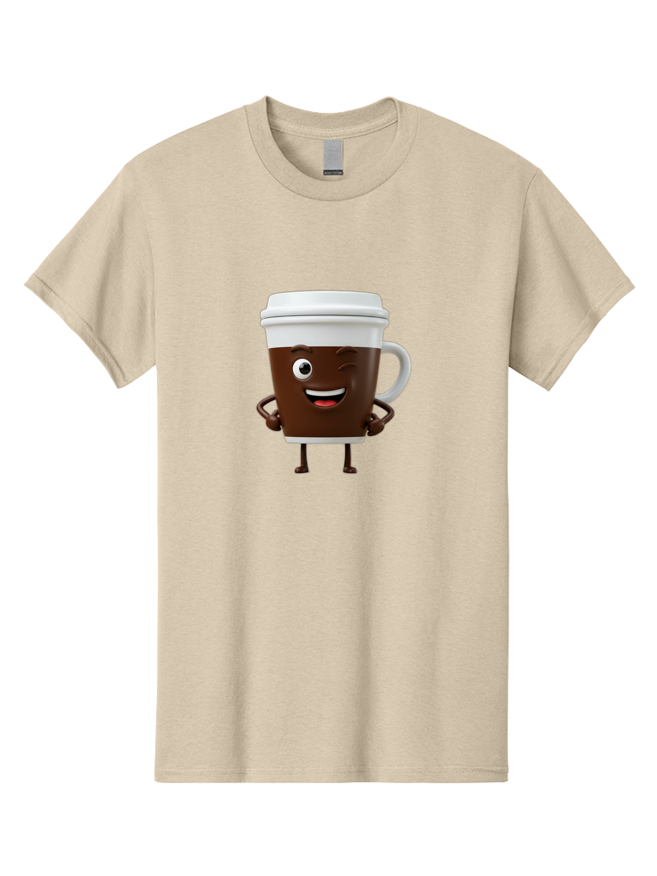 Cyclops-Coffee Men'S Graphic Tee, 100% Cotton, Comfortable Casual Summer Wear, Machine Washable, Cartoon Coffee Cup, Happy Expression, Coffee Culture, Morning Pick-Me-Up, Beverage Character, Funny Face, Playful Design, Coffee Lover, To-Go Cup Bab849 13