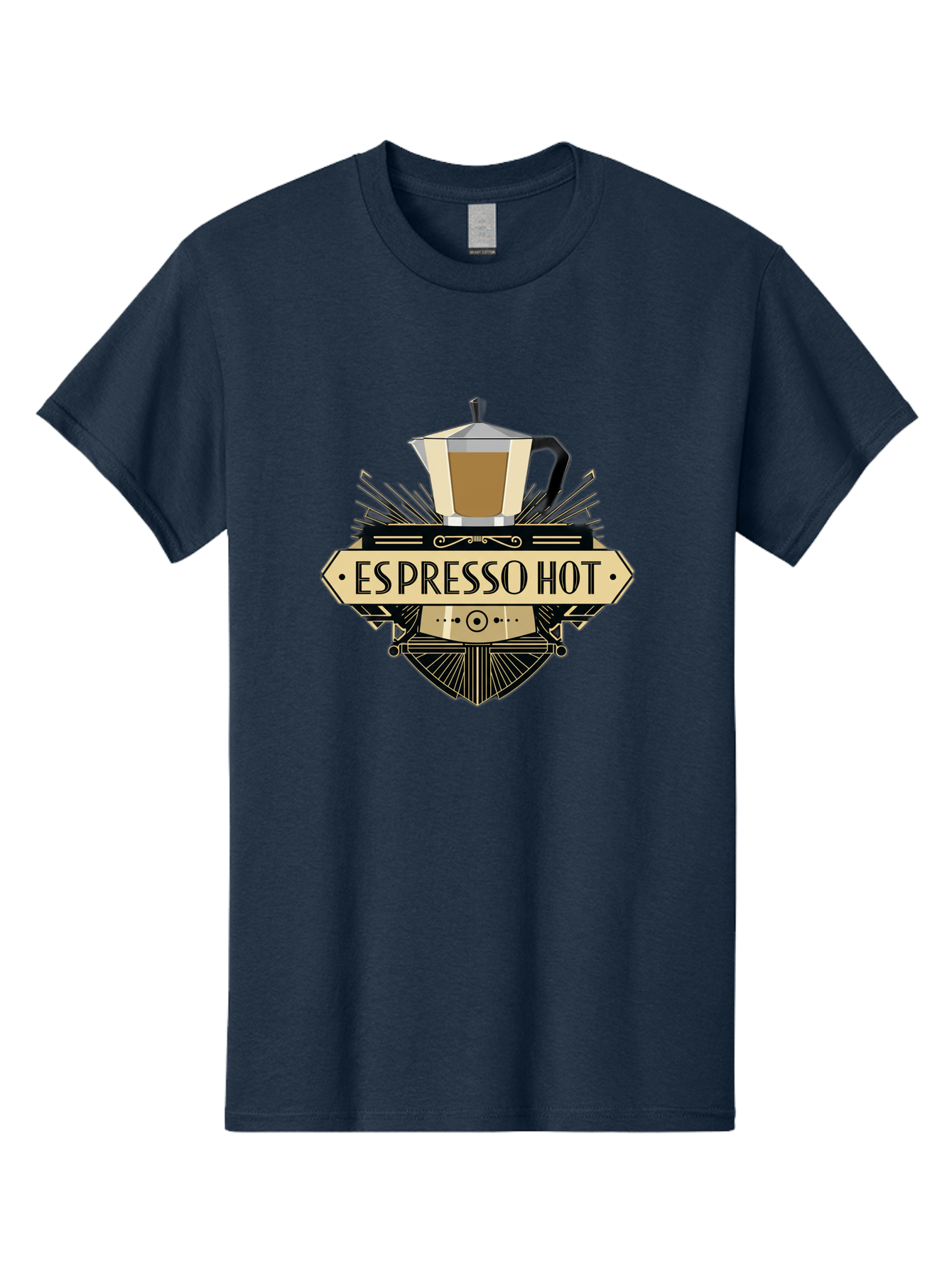 Espresso-Hot Men'S Graphic Tee, 100% Cotton, Comfortable Casual Summer Wear, Machine Washable, Coffee Shop Logo, Espresso Machine, Hot Coffee, Coffee Culture, Cafe Branding, Coffee Art, Coffee Design, Espresso Love, Coffee Signs, Bab889 2