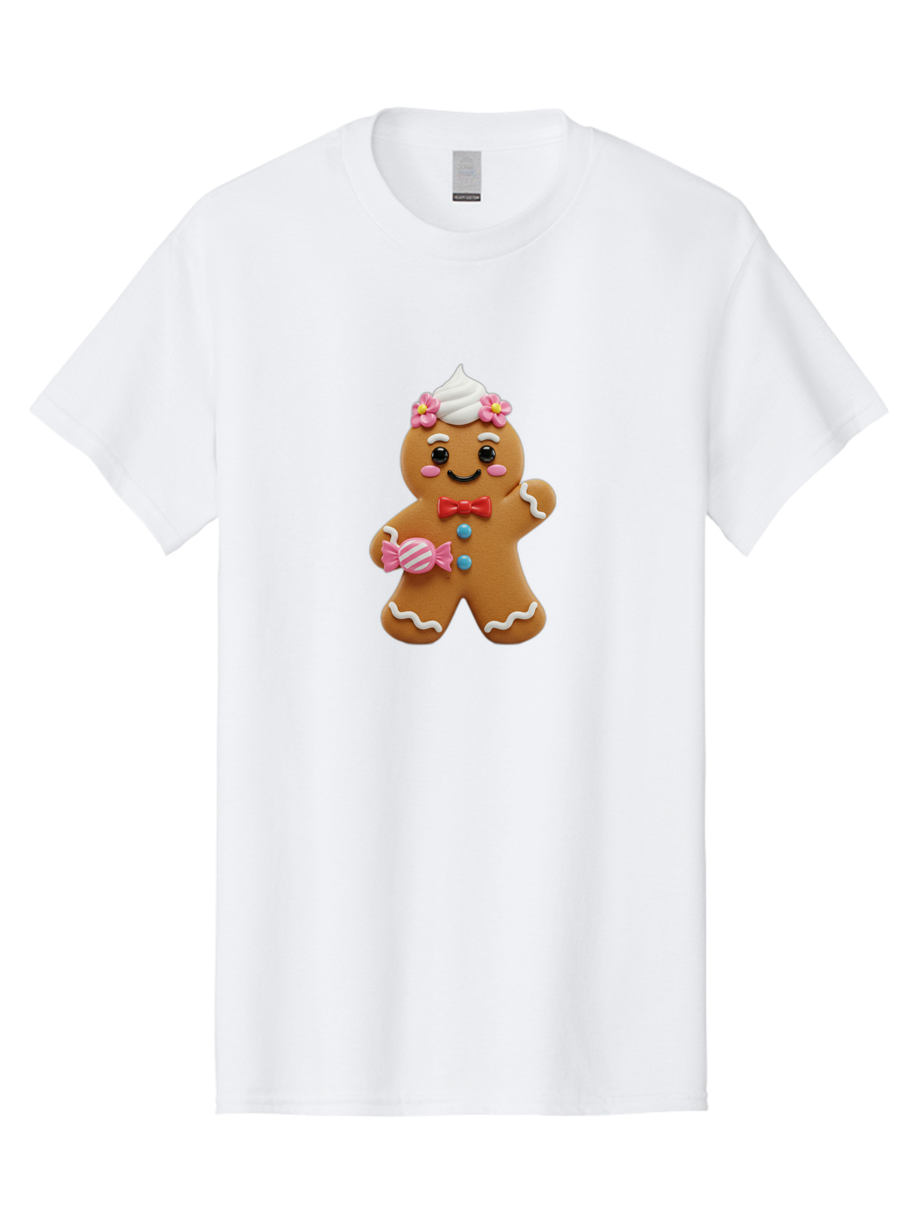Gingerbread-Man-12 Men'S Graphic Tee, 100% Cotton, Comfortable Casual Summer Wear, Machine Washable, Gingerbread Man, Festive Cookie, Holiday Treat, Sweet Decoration, Christmas Dessert, Candy, Icing Details, Cartoonish Design, Bab944 11