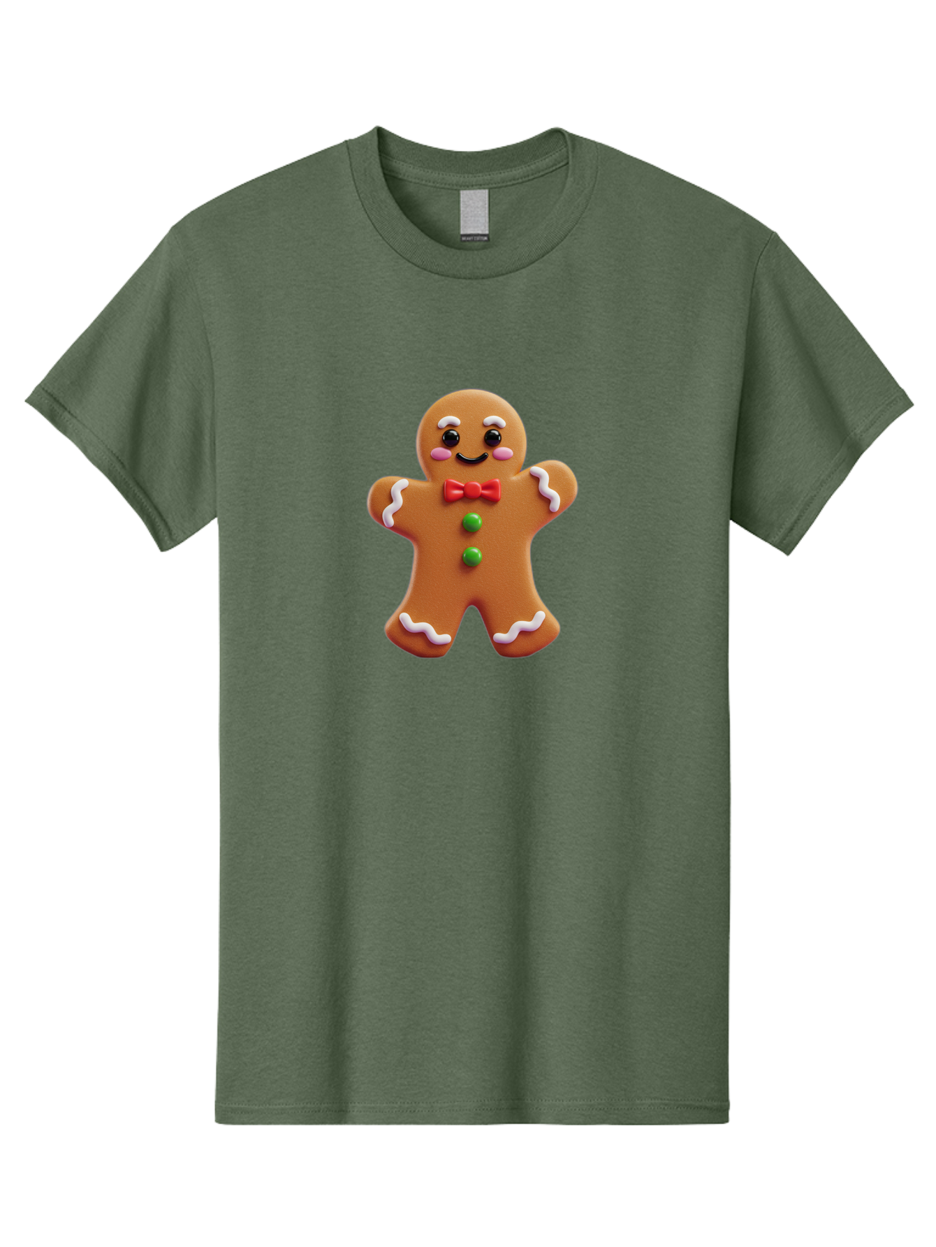 Gingerbread-Man-6 Men'S Graphic Tee, 100% Cotton, Comfortable Casual Summer Wear, Machine Washable, Gingerbread Man, Christmas Cookie, Holiday Treat, Sweet Decoration, Festive Dessert, Bakery Delight, Adorable Character Bab954 7