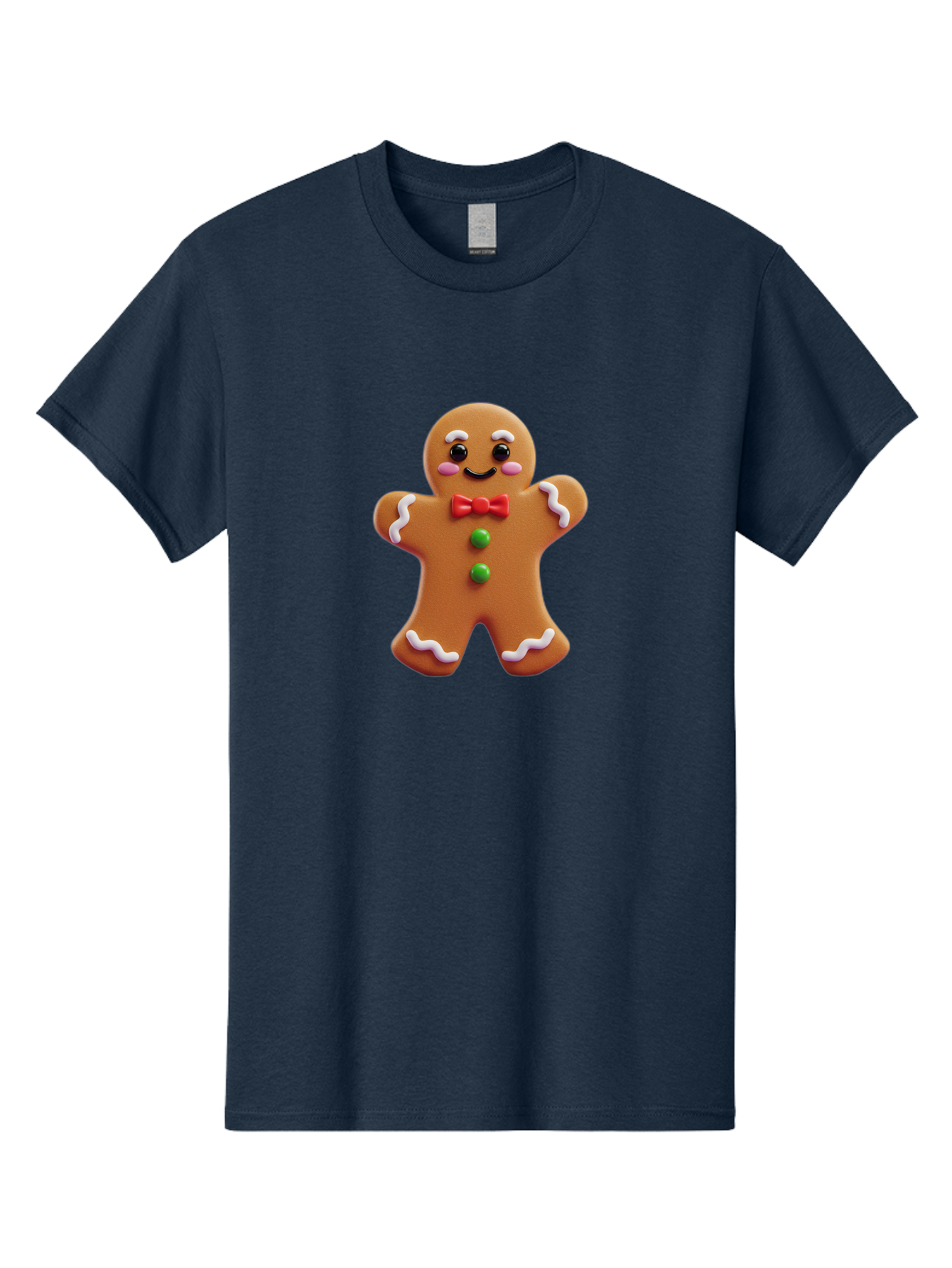 Gingerbread-Man-6 Men'S Graphic Tee, 100% Cotton, Comfortable Casual Summer Wear, Machine Washable, Gingerbread Man, Christmas Cookie, Holiday Treat, Sweet Decoration, Festive Dessert, Bakery Delight, Adorable Character Bab954 12