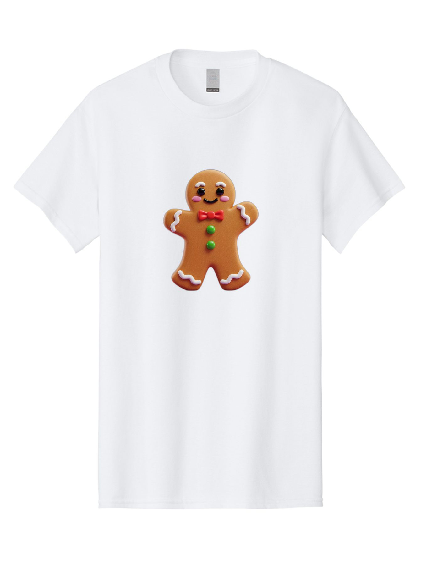 Gingerbread-Man-6 Men'S Graphic Tee, 100% Cotton, Comfortable Casual Summer Wear, Machine Washable, Gingerbread Man, Christmas Cookie, Holiday Treat, Sweet Decoration, Festive Dessert, Bakery Delight, Adorable Character Bab954 10