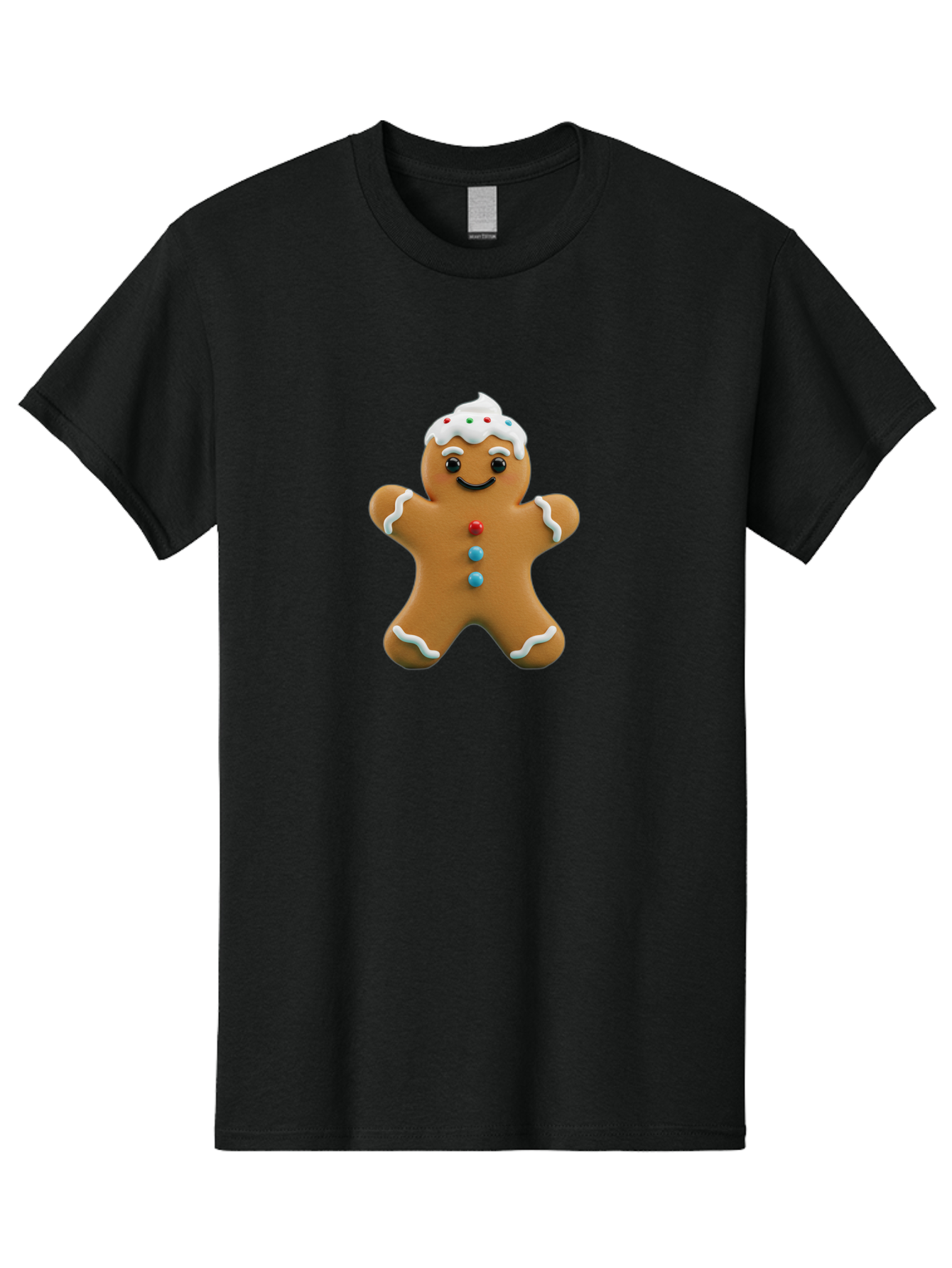 Gingerbread-Man-9 Men'S Graphic Tee, 100% Cotton, Comfortable Casual Summer Wear, Machine Washable, Gingerbread Man Cookie, Festive Treats, Holiday Baking, Christmas Dessert, Candy Decorations, Sweet Treats, Baked Goods, Icing Details Bab957 7
