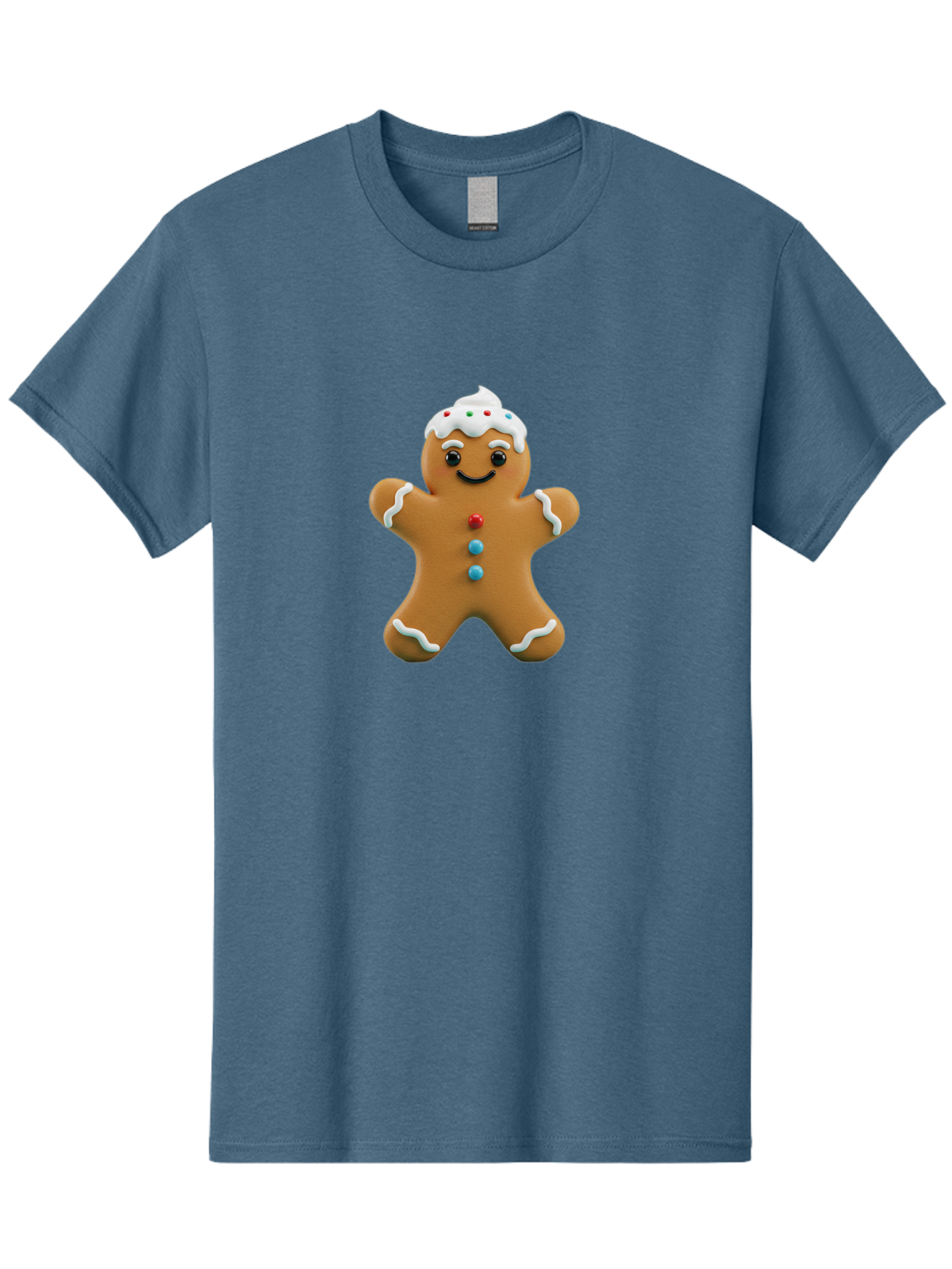 Gingerbread-Man-9 Men'S Graphic Tee, 100% Cotton, Comfortable Casual Summer Wear, Machine Washable, Gingerbread Man Cookie, Festive Treats, Holiday Baking, Christmas Dessert, Candy Decorations, Sweet Treats, Baked Goods, Icing Details Bab957 13
