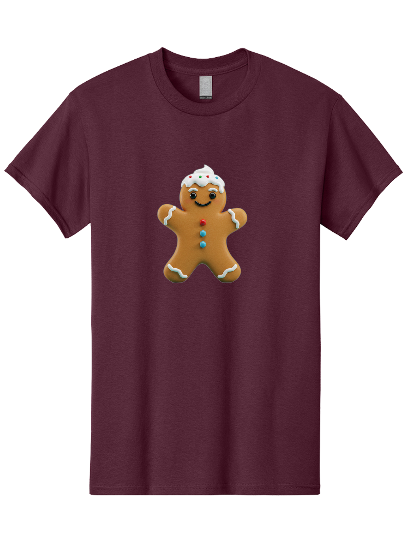 Gingerbread-Man-9 Men'S Graphic Tee, 100% Cotton, Comfortable Casual Summer Wear, Machine Washable, Gingerbread Man Cookie, Festive Treats, Holiday Baking, Christmas Dessert, Candy Decorations, Sweet Treats, Baked Goods, Icing Details Bab957 11