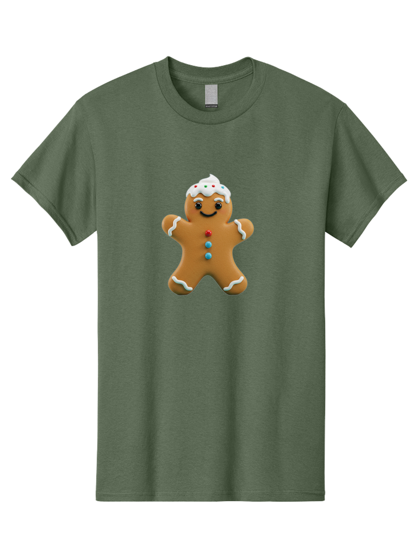 Gingerbread-Man-9 Men'S Graphic Tee, 100% Cotton, Comfortable Casual Summer Wear, Machine Washable, Gingerbread Man Cookie, Festive Treats, Holiday Baking, Christmas Dessert, Candy Decorations, Sweet Treats, Baked Goods, Icing Details Bab957 15