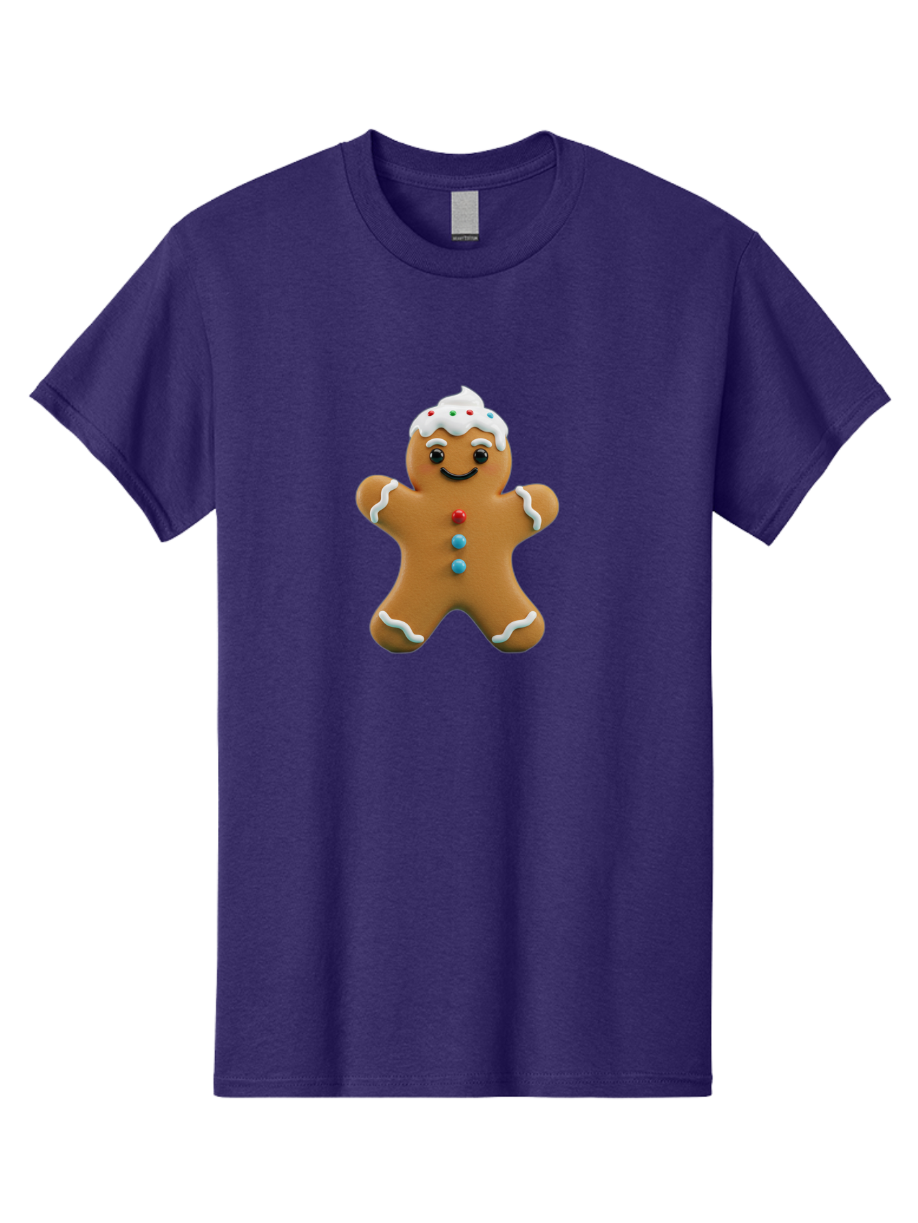 Gingerbread-Man-9 Men'S Graphic Tee, 100% Cotton, Comfortable Casual Summer Wear, Machine Washable, Gingerbread Man Cookie, Festive Treats, Holiday Baking, Christmas Dessert, Candy Decorations, Sweet Treats, Baked Goods, Icing Details Bab957 14