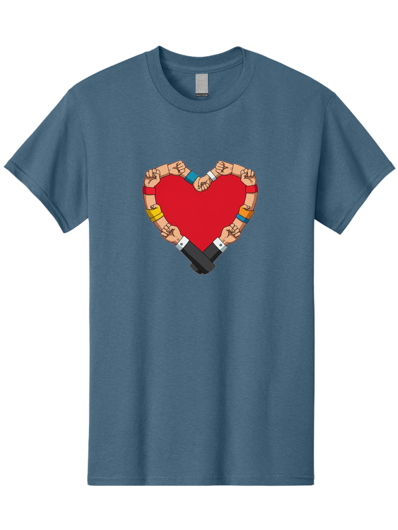 Hands-Forming-Heart-1 Men'S Graphic Tee, 100% Cotton, Comfortable Casual Summer Wear, Machine Washable, Hands Holding Heart, Unity, Solidarity, Social Justice, Human Rights, Love, Community, Togetherness, Diversity, Activism, Empowerment Bac022 12