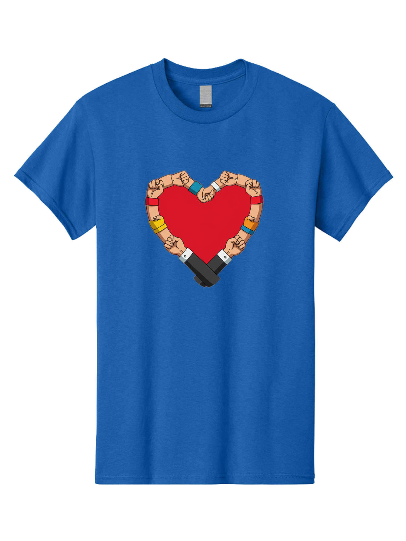 Hands-Forming-Heart-1 Men'S Graphic Tee, 100% Cotton, Comfortable Casual Summer Wear, Machine Washable, Hands Holding Heart, Unity, Solidarity, Social Justice, Human Rights, Love, Community, Togetherness, Diversity, Activism, Empowerment Bac022 8