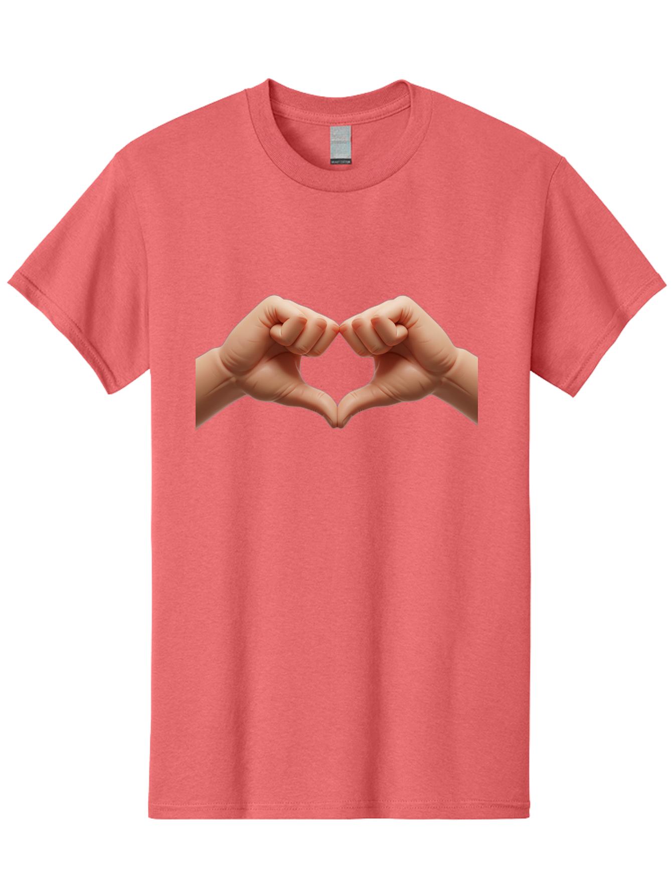 Hands-Forming-Heart-3 Men'S Graphic Tee, 100% Cotton, Comfortable Casual Summer Wear, Machine Washable, Hands Forming Heart Shape, Heart Gesture, Love Symbol, Hand Sign, Affectionate Gesture, Heart Hands, Love Sign Bac024 2