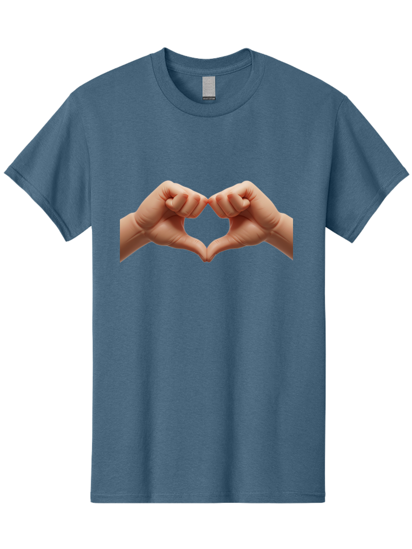 Hands-Forming-Heart-3 Men'S Graphic Tee, 100% Cotton, Comfortable Casual Summer Wear, Machine Washable, Hands Forming Heart Shape, Heart Gesture, Love Symbol, Hand Sign, Affectionate Gesture, Heart Hands, Love Sign Bac024 9
