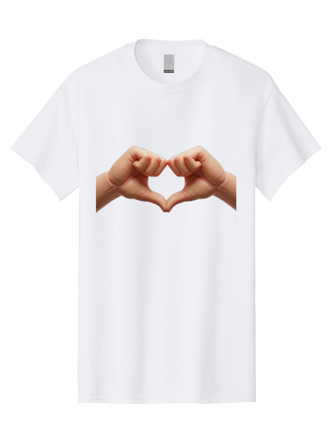 Hands-Forming-Heart-3 Men'S Graphic Tee, 100% Cotton, Comfortable Casual Summer Wear, Machine Washable, Hands Forming Heart Shape, Heart Gesture, Love Symbol, Hand Sign, Affectionate Gesture, Heart Hands, Love Sign Bac024 7