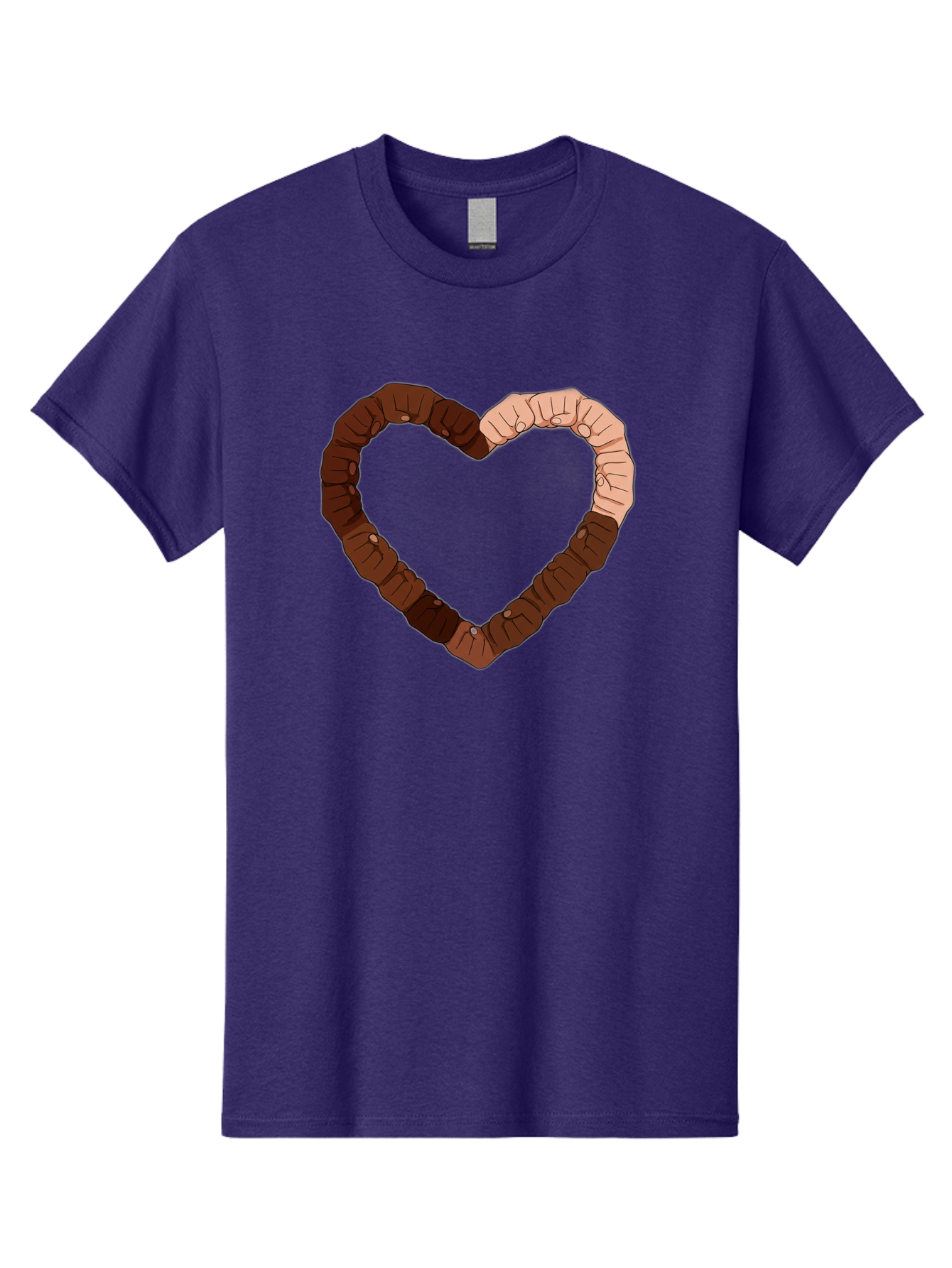 Hands-Forming-Heart Men'S Graphic Tee, 100% Cotton, Comfortable Casual Summer Wear, Machine Washable, Diverse Hands Forming Heart, Unity And Love Symbol, Multicultural Unity, Solidarity, Togetherness, Hand Holding Illustration, Bac027 8