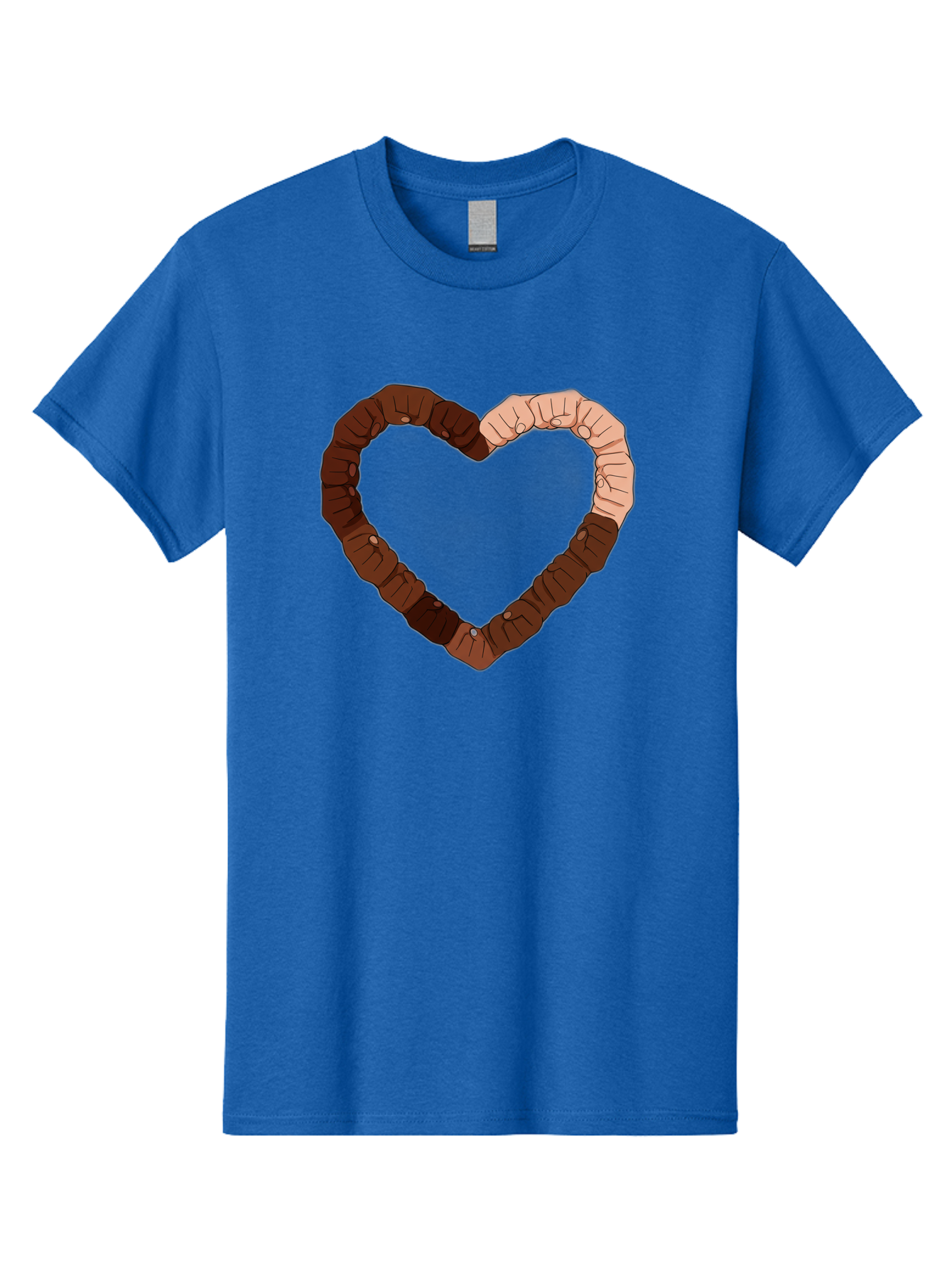 Hands-Forming-Heart Men'S Graphic Tee, 100% Cotton, Comfortable Casual Summer Wear, Machine Washable, Diverse Hands Forming Heart, Unity And Love Symbol, Multicultural Unity, Solidarity, Togetherness, Hand Holding Illustration, Bac027 9