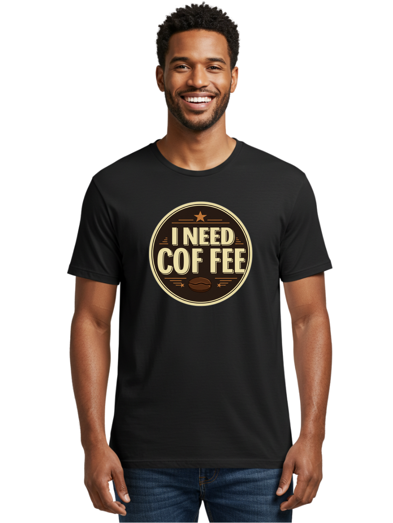 I-Need-Coffee-1 Men'S Graphic Tee, 100% Cotton, Comfortable Casual Summer Wear, Machine Washable, Coffee Lover, Coffee Break, Coffee Addiction, Coffee Quote, Coffee Humor, Coffee Needed, Coffee Craving Bac058 26