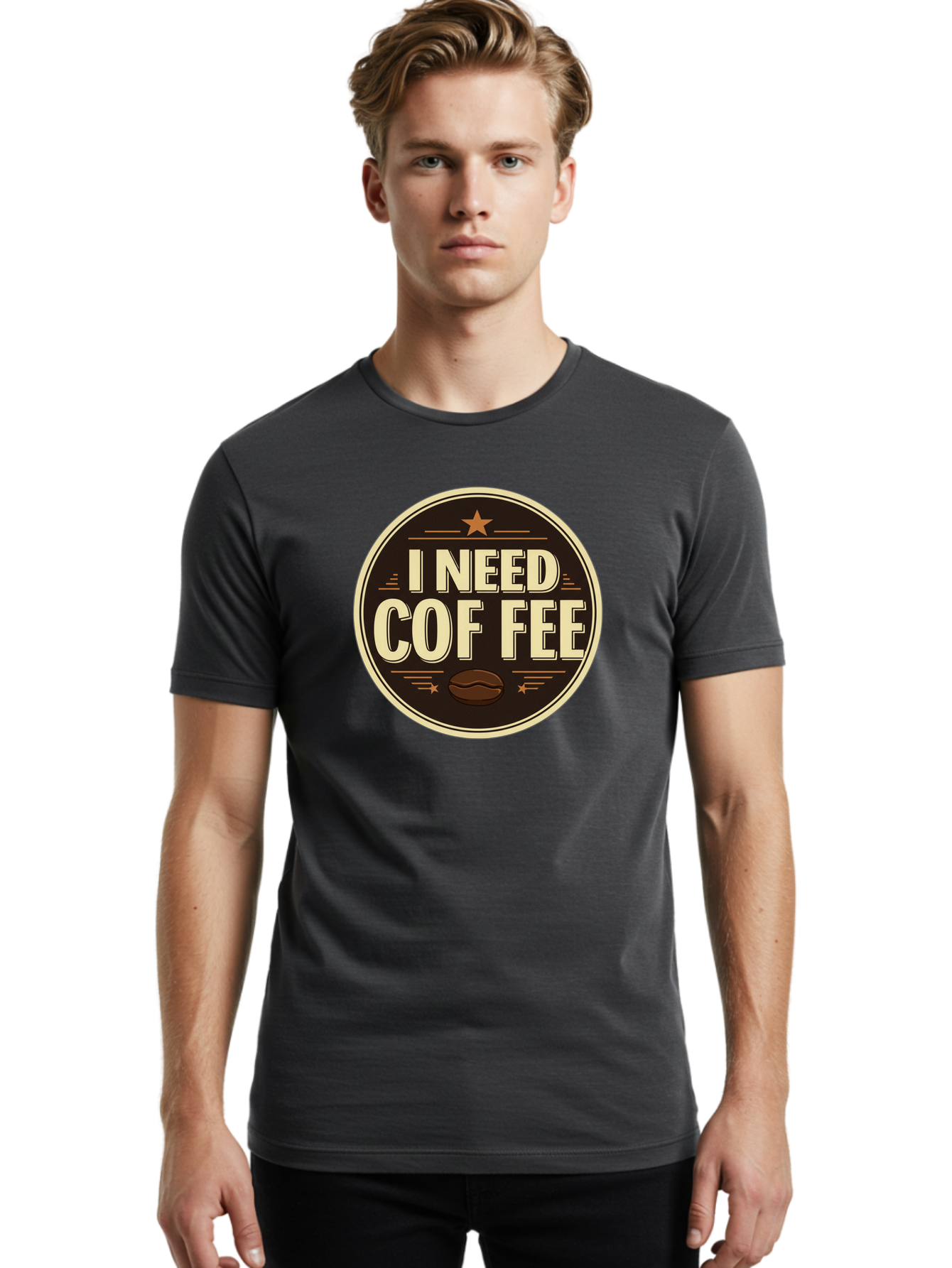 I-Need-Coffee-1 Men'S Graphic Tee, 100% Cotton, Comfortable Casual Summer Wear, Machine Washable, Coffee Lover, Coffee Break, Coffee Addiction, Coffee Quote, Coffee Humor, Coffee Needed, Coffee Craving Bac058 20