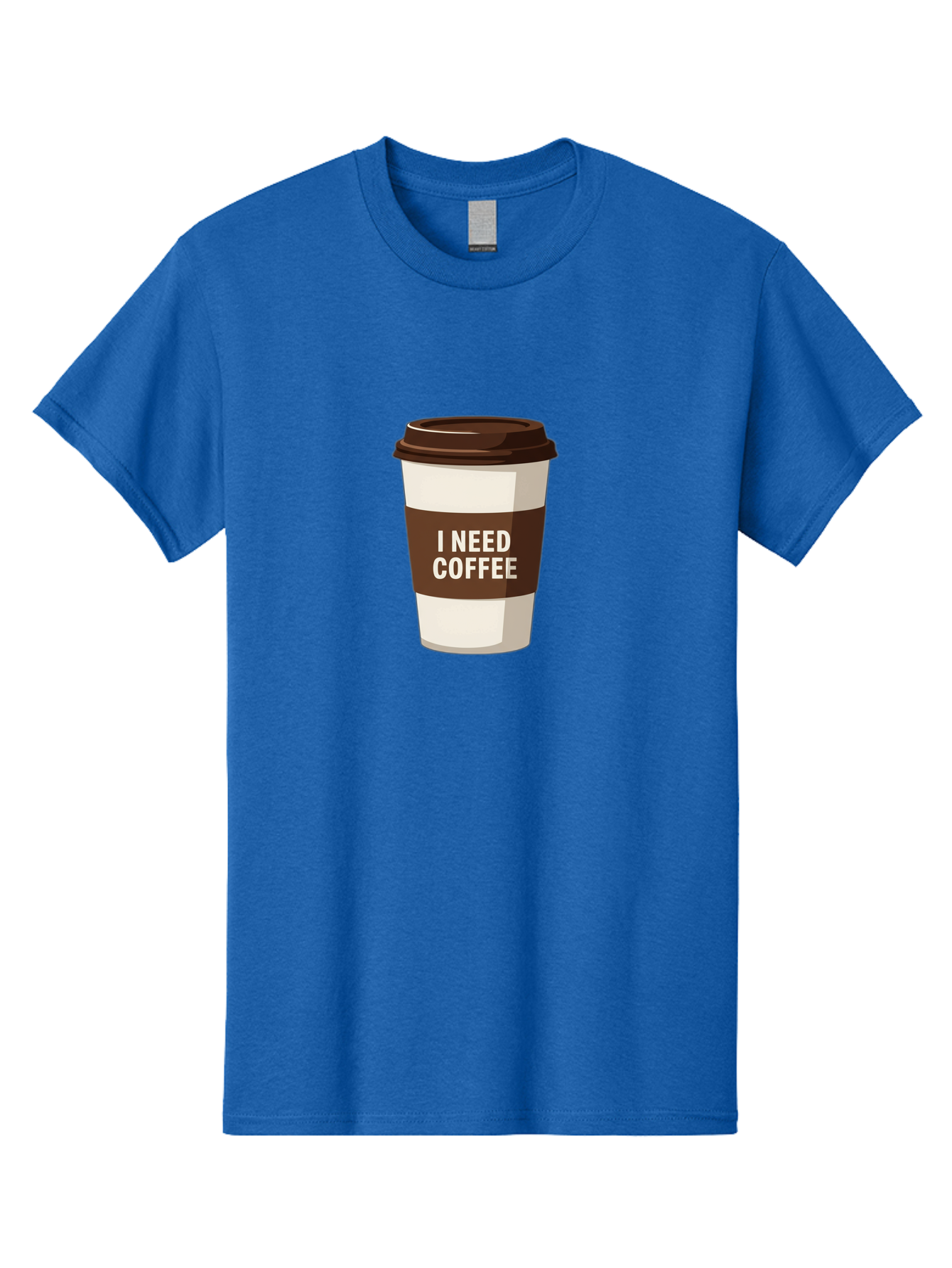 I-Need-Coffee-10 Men'S Graphic Tee, 100% Cotton, Comfortable Casual Summer Wear, Machine Washable, Coffee Cup, Disposable Coffee Cup, Coffee To Go, Morning Coffee, Caffeine Fix, Coffee Break, Coffee Love, Coffee Addiction Bac059 1