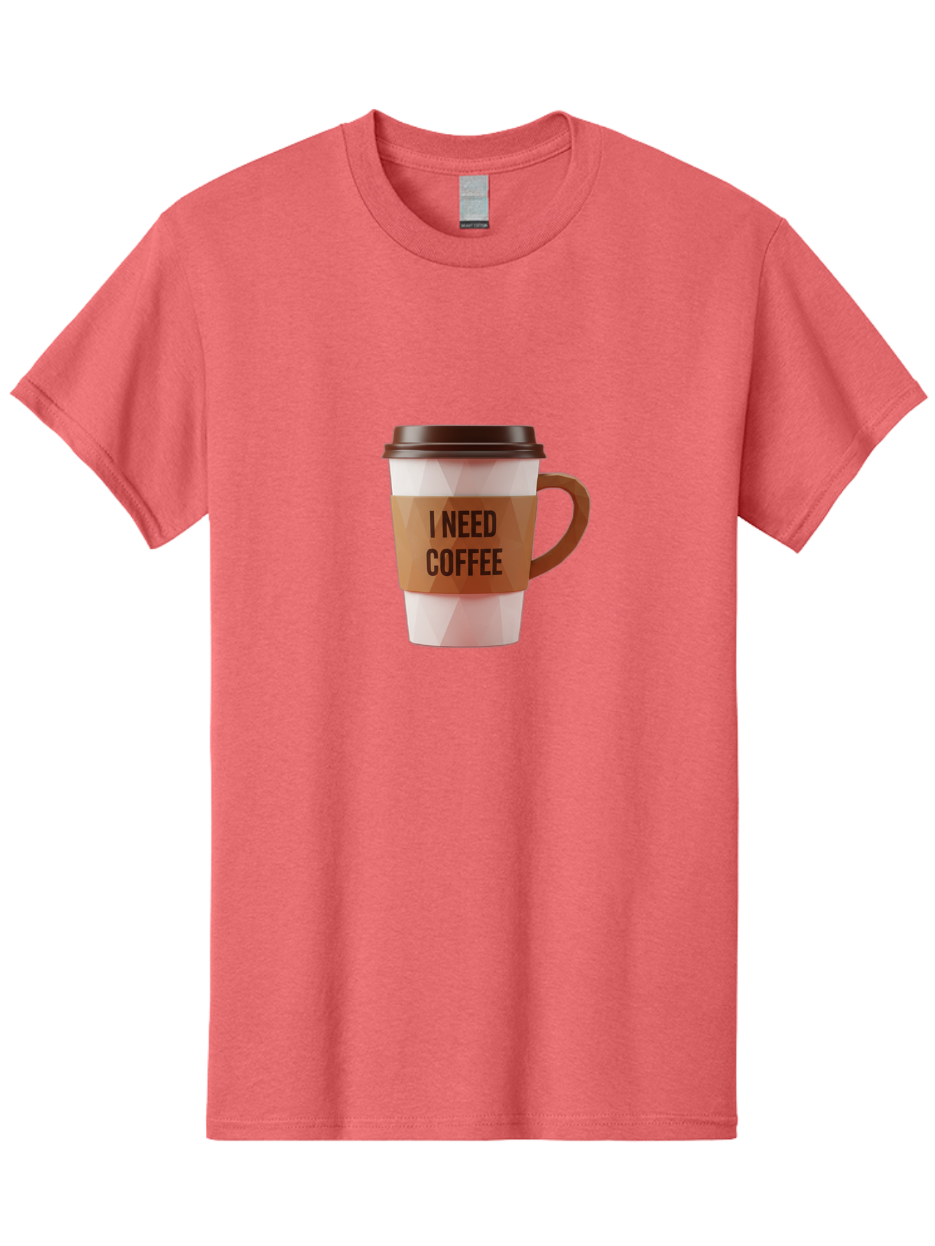I-Need-Coffee-11 Men'S Graphic Tee, 100% Cotton, Comfortable Casual Summer Wear, Machine Washable, Coffee Cup, Morning Coffee, Coffee Break, Coffee Lover, Daily Grind, Caffeine Fix, To-Go Cup, Disposable Cup Bac060 2