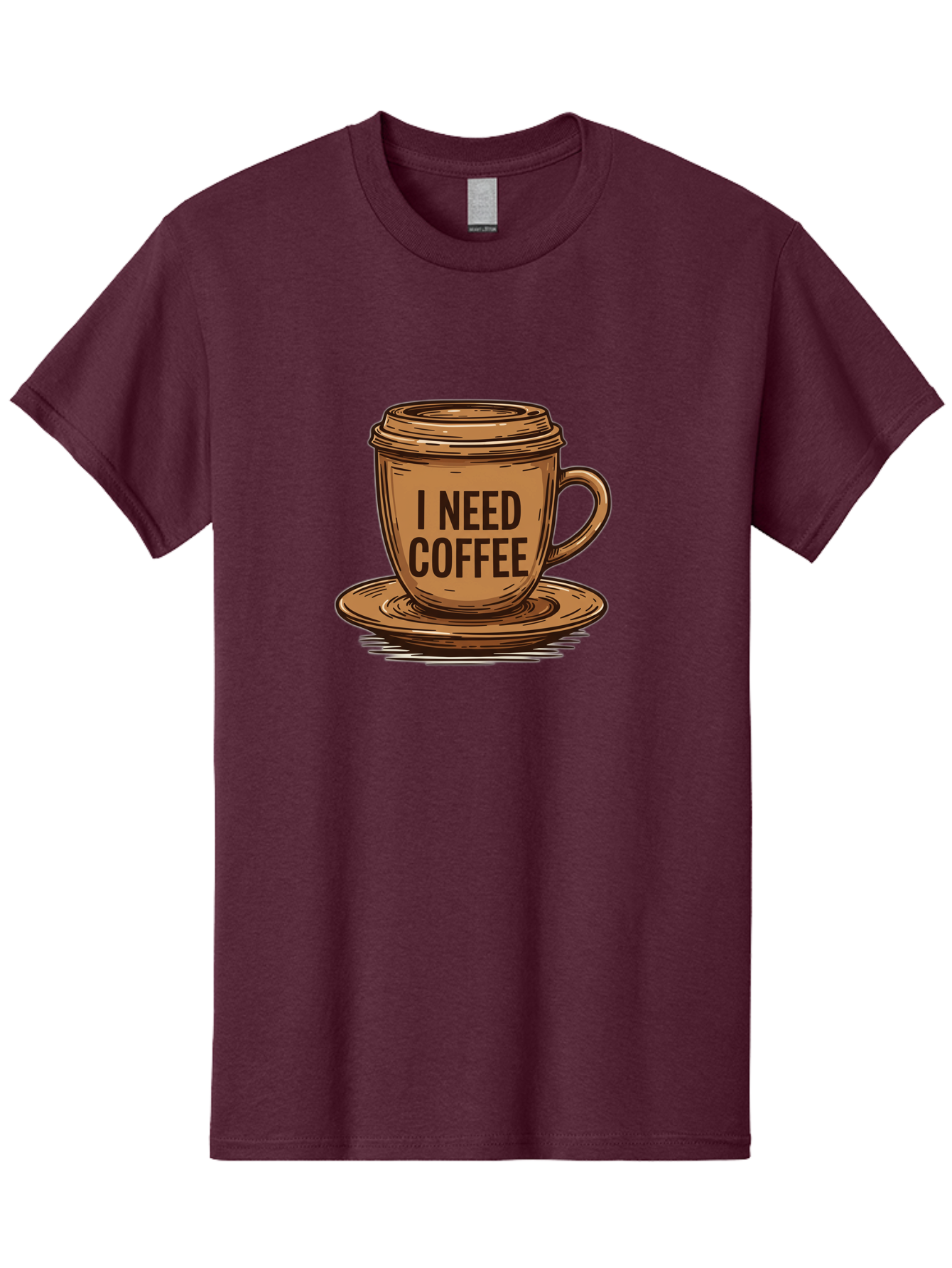 I-Need-Coffee-15 Men'S Graphic Tee, 100% Cotton, Comfortable Casual Summer Wear, Machine Washable, Coffee Cup, Coffee Break, Morning Pick-Me-Up, Caffeine Fix, Humorous Illustration, Coffee Lover, Coffee Addiction Bac064 6