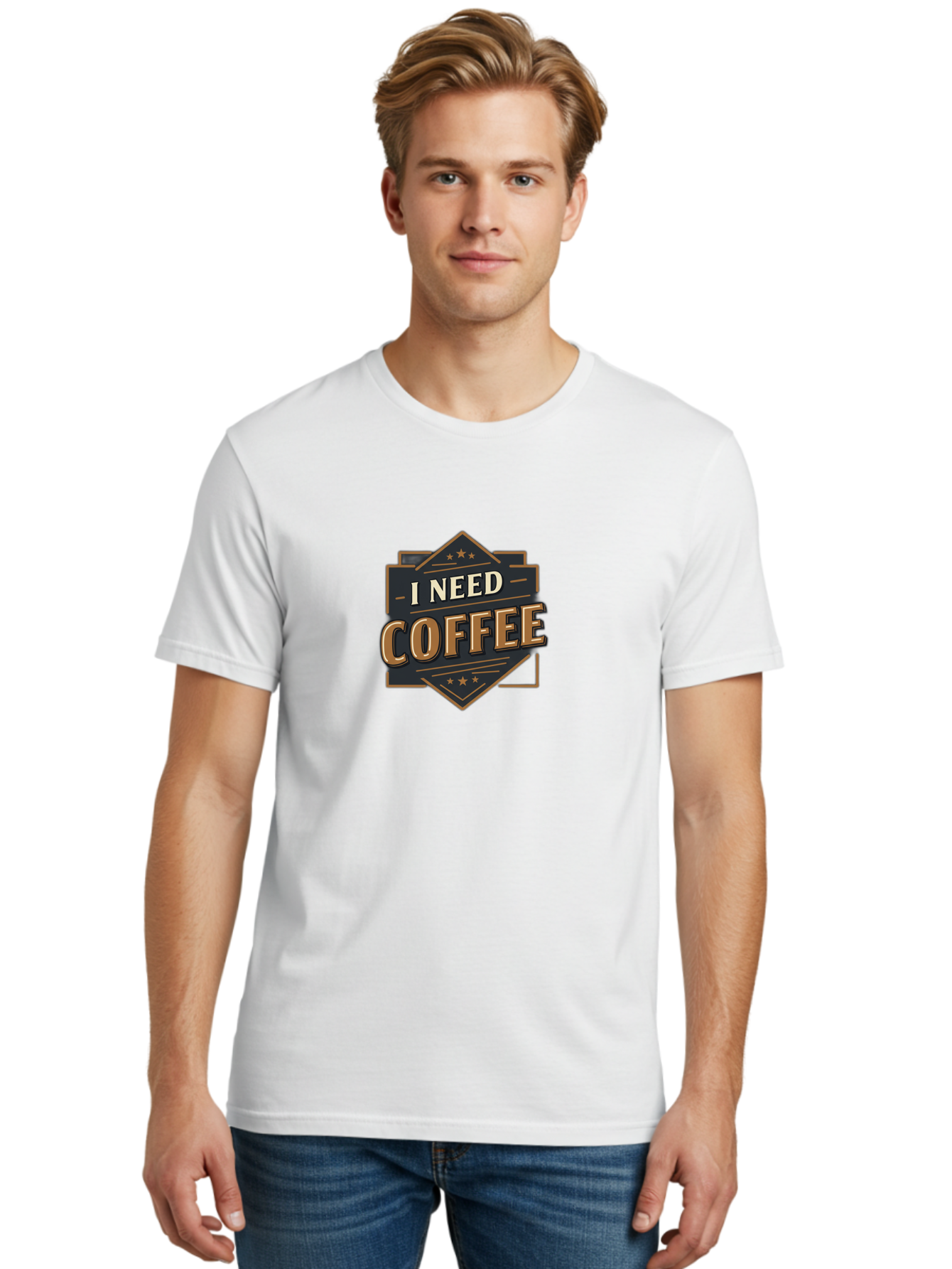I-Need-Coffee-2 Men'S Graphic Tee, 100% Cotton, Comfortable Casual Summer Wear, Machine Washable, Coffee Lover, Morning Motivation, Caffeine Addict, Coffee Breaks, Energizing Drinks, Coffee Culture Bac066 20