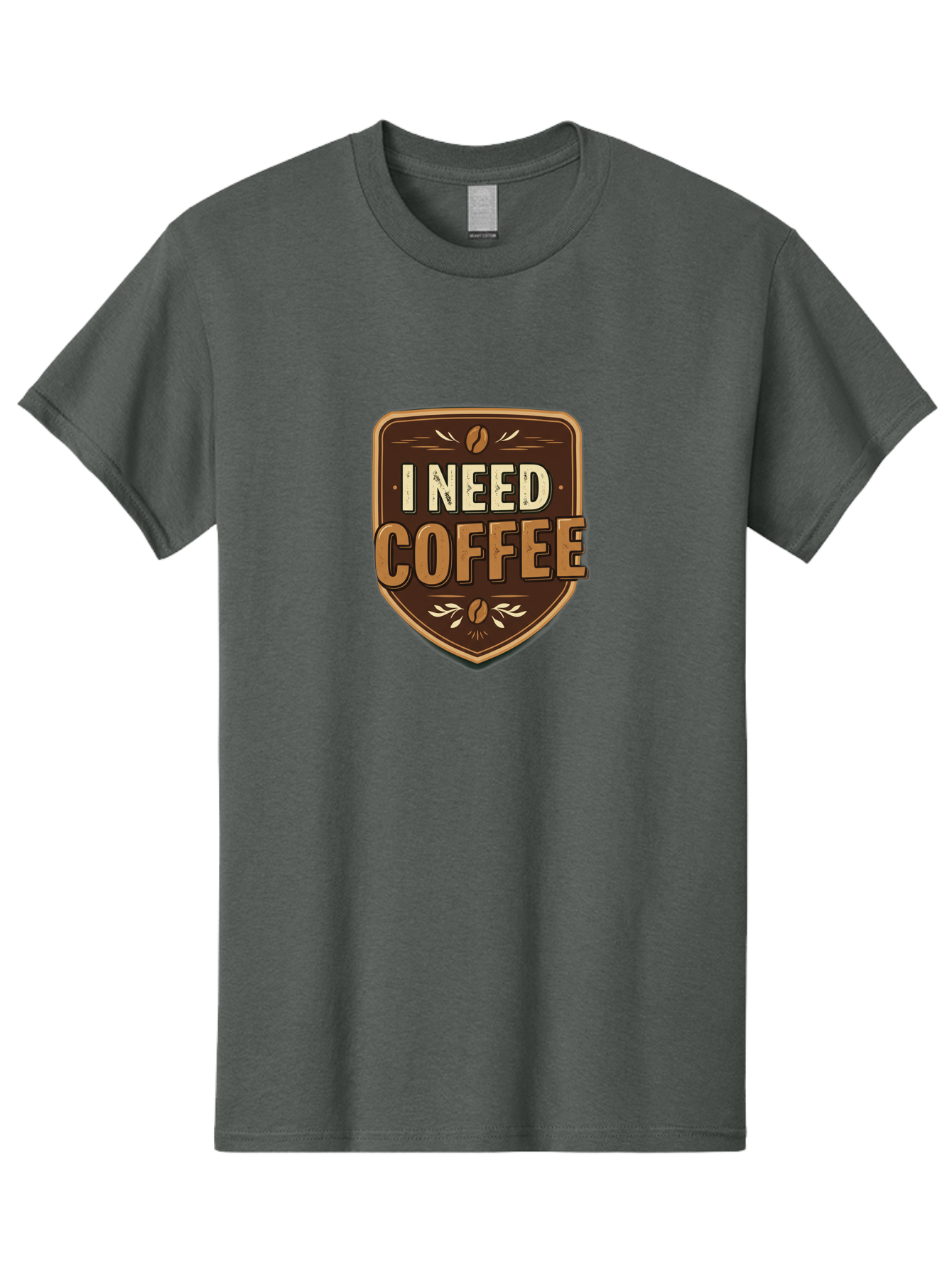 I-Need-Coffee-3 Men'S Graphic Tee, 100% Cotton, Comfortable Casual Summer Wear, Machine Washable, Coffee Lover, Coffee Break, Coffee Addiction, Coffee Quote, Caffeine Fix, Coffee Humor, Funny Coffee, Coffee Meme Bac067 3