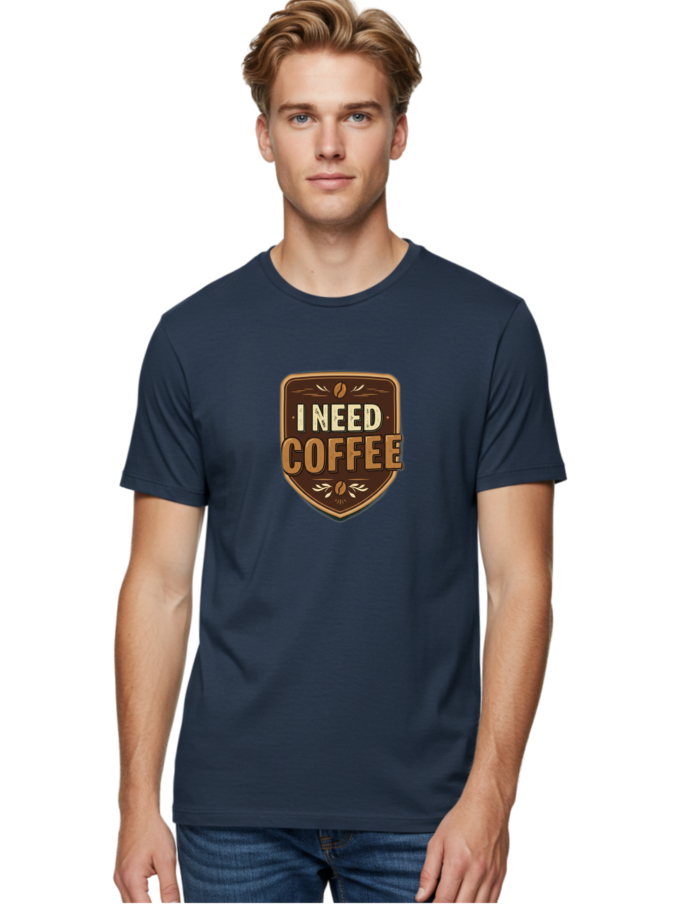 I-Need-Coffee-3 Men'S Graphic Tee, 100% Cotton, Comfortable Casual Summer Wear, Machine Washable, Coffee Lover, Coffee Break, Coffee Addiction, Coffee Quote, Caffeine Fix, Coffee Humor, Funny Coffee, Coffee Meme Bac067 28