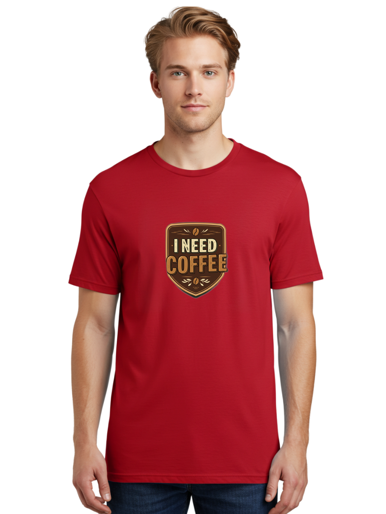 I-Need-Coffee-3 Men'S Graphic Tee, 100% Cotton, Comfortable Casual Summer Wear, Machine Washable, Coffee Lover, Coffee Break, Coffee Addiction, Coffee Quote, Caffeine Fix, Coffee Humor, Funny Coffee, Coffee Meme Bac067 30