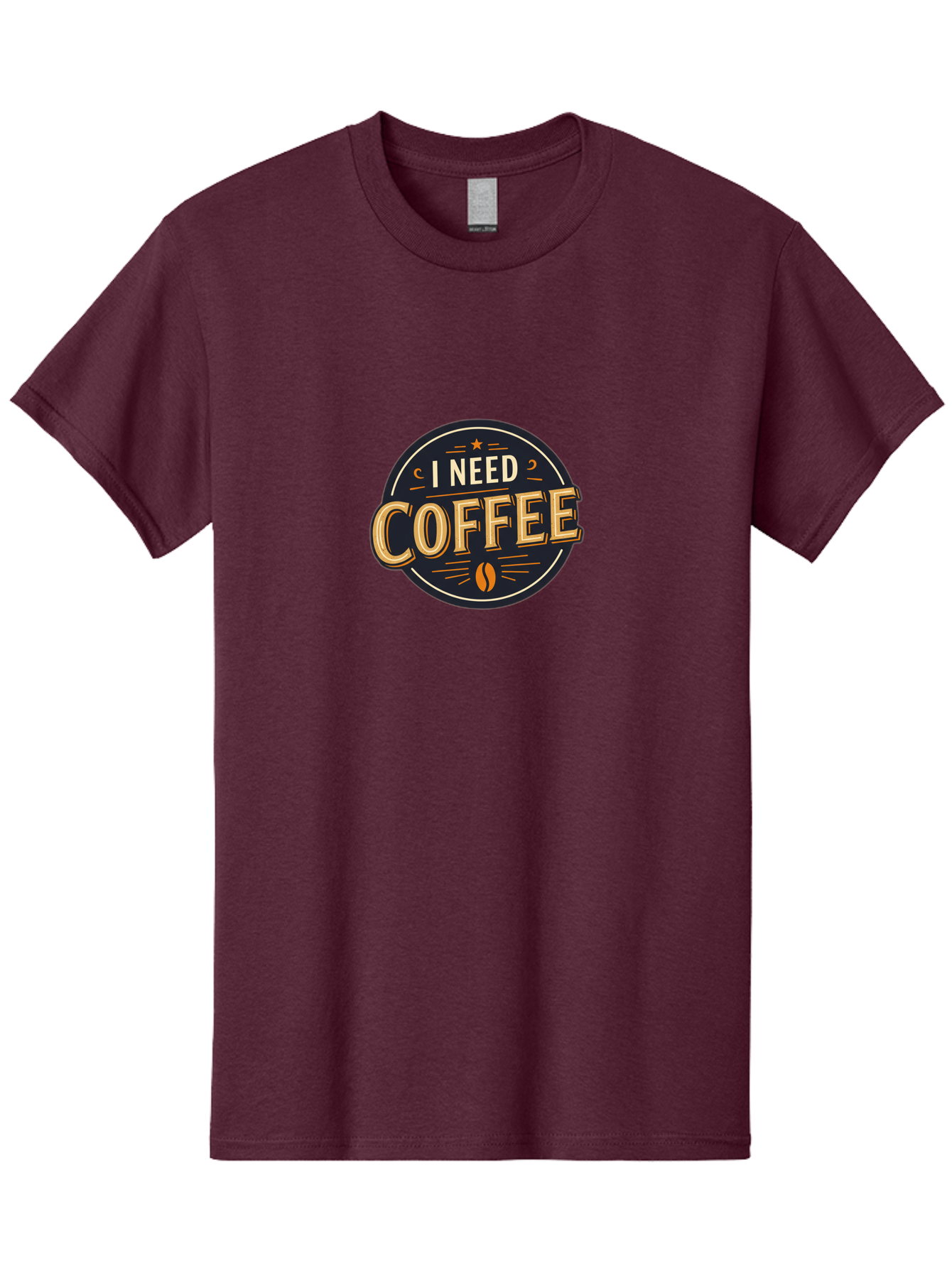 I-Need-Coffee-4 Men'S Graphic Tee, 100% Cotton, Comfortable Casual Summer Wear, Machine Washable, Coffee Lover, Coffee Addiction, Morning Motivation, Coffee Quote, Coffee Humor, Coffee Obsession Bac068 5