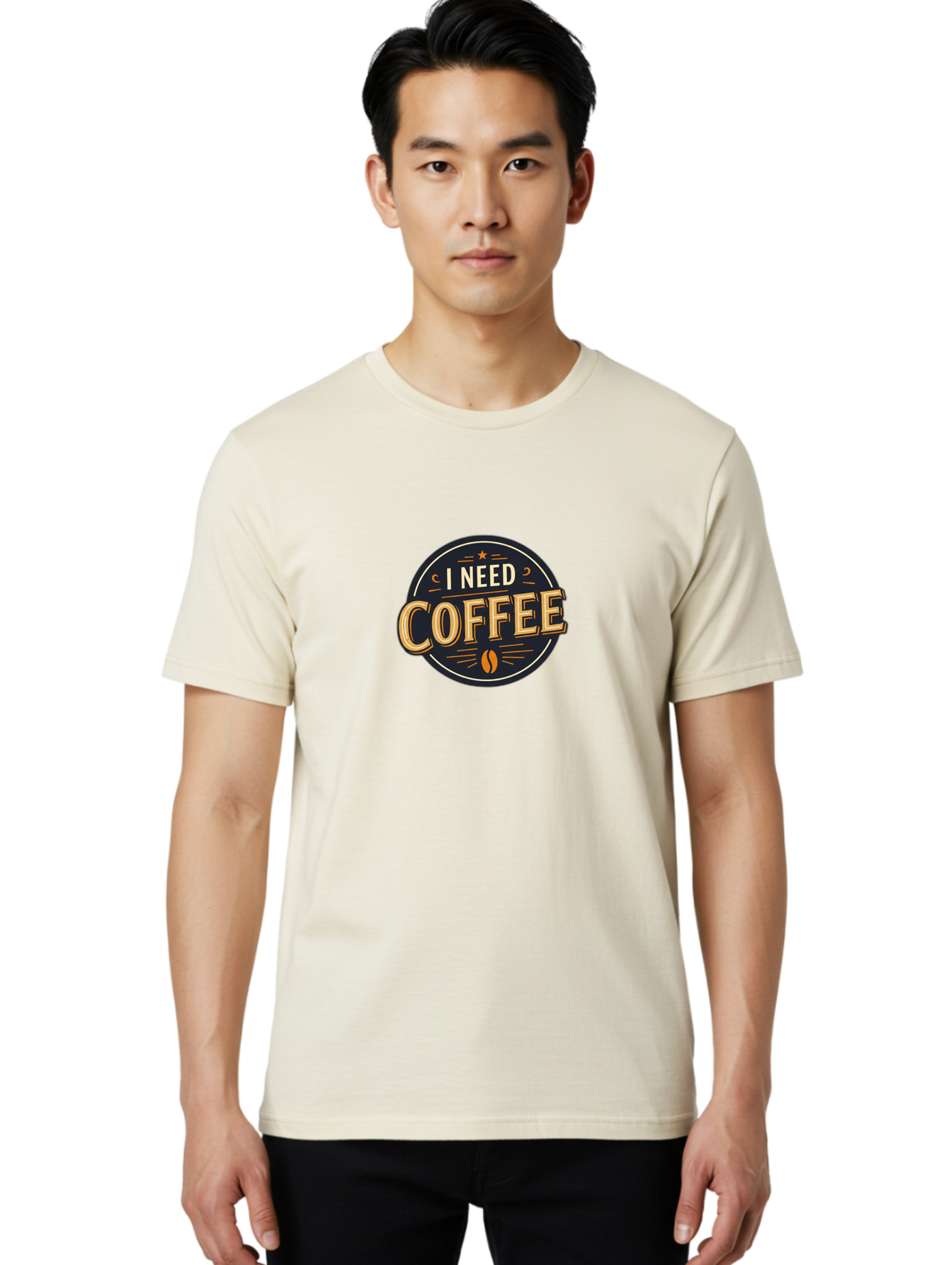 I-Need-Coffee-4 Men'S Graphic Tee, 100% Cotton, Comfortable Casual Summer Wear, Machine Washable, Coffee Lover, Coffee Addiction, Morning Motivation, Coffee Quote, Coffee Humor, Coffee Obsession Bac068 17