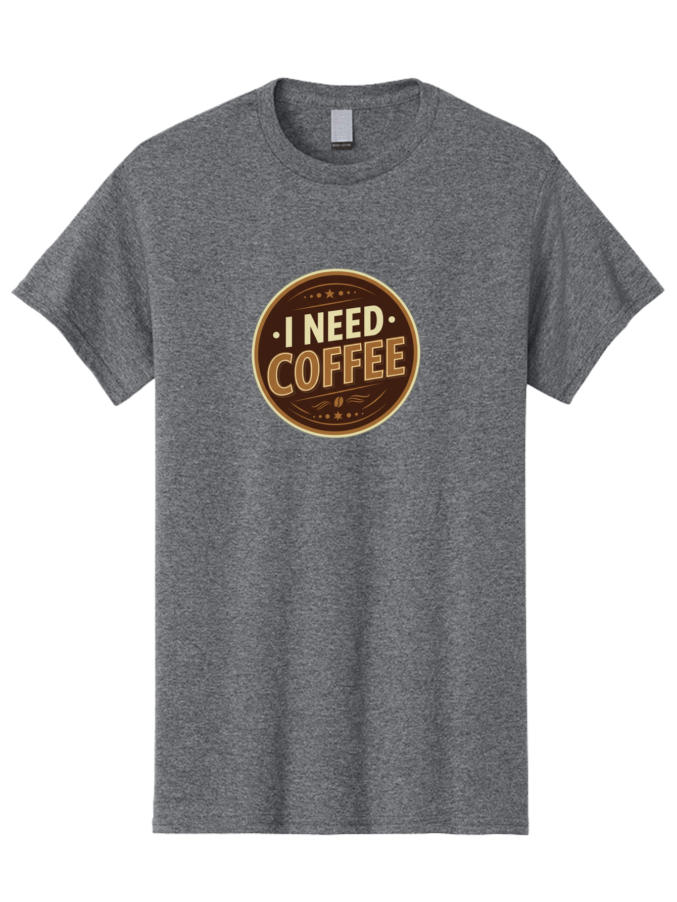 I-Need-Coffee-5 Men'S Graphic Tee, 100% Cotton, Comfortable Casual Summer Wear, Machine Washable, Coffee Lover, Caffeine Fix, Morning Motivation, Coffee Break, Coffee Addiction, Coffee Culture, Coffee Quote, Coffee Art Bac069 5