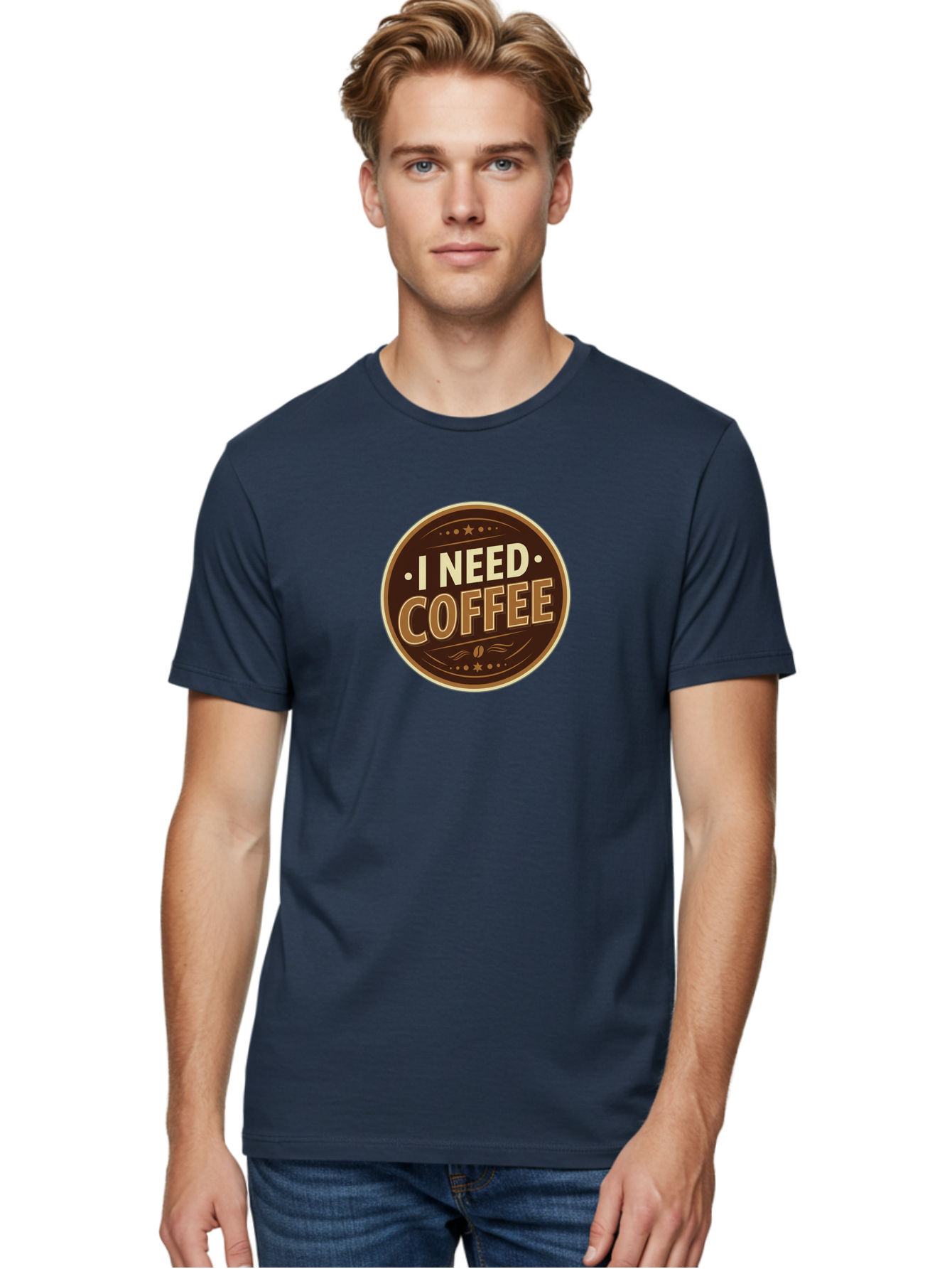 I-Need-Coffee-5 Men'S Graphic Tee, 100% Cotton, Comfortable Casual Summer Wear, Machine Washable, Coffee Lover, Caffeine Fix, Morning Motivation, Coffee Break, Coffee Addiction, Coffee Culture, Coffee Quote, Coffee Art Bac069 23