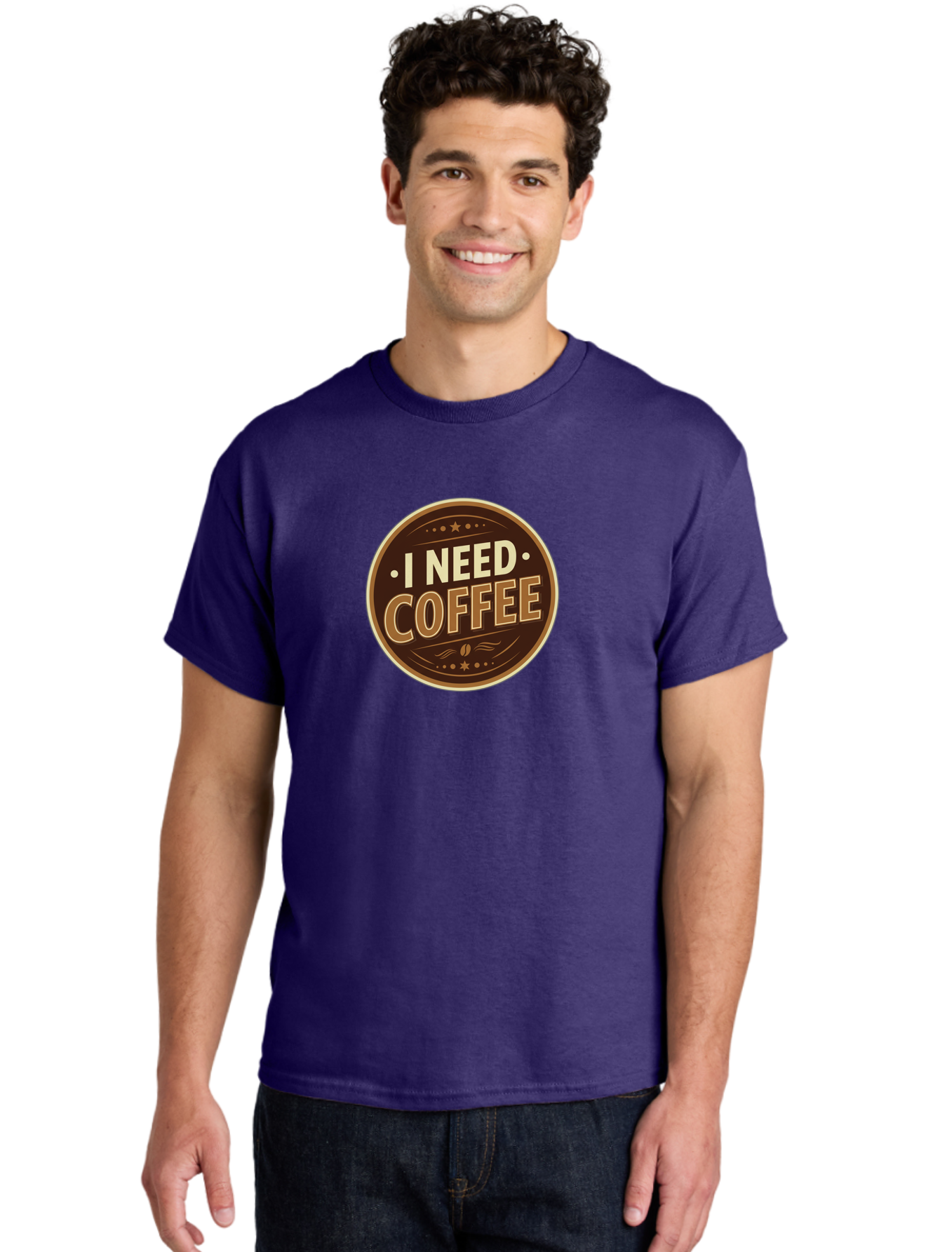I-Need-Coffee-5 Men'S Graphic Tee, 100% Cotton, Comfortable Casual Summer Wear, Machine Washable, Coffee Lover, Caffeine Fix, Morning Motivation, Coffee Break, Coffee Addiction, Coffee Culture, Coffee Quote, Coffee Art Bac069 24