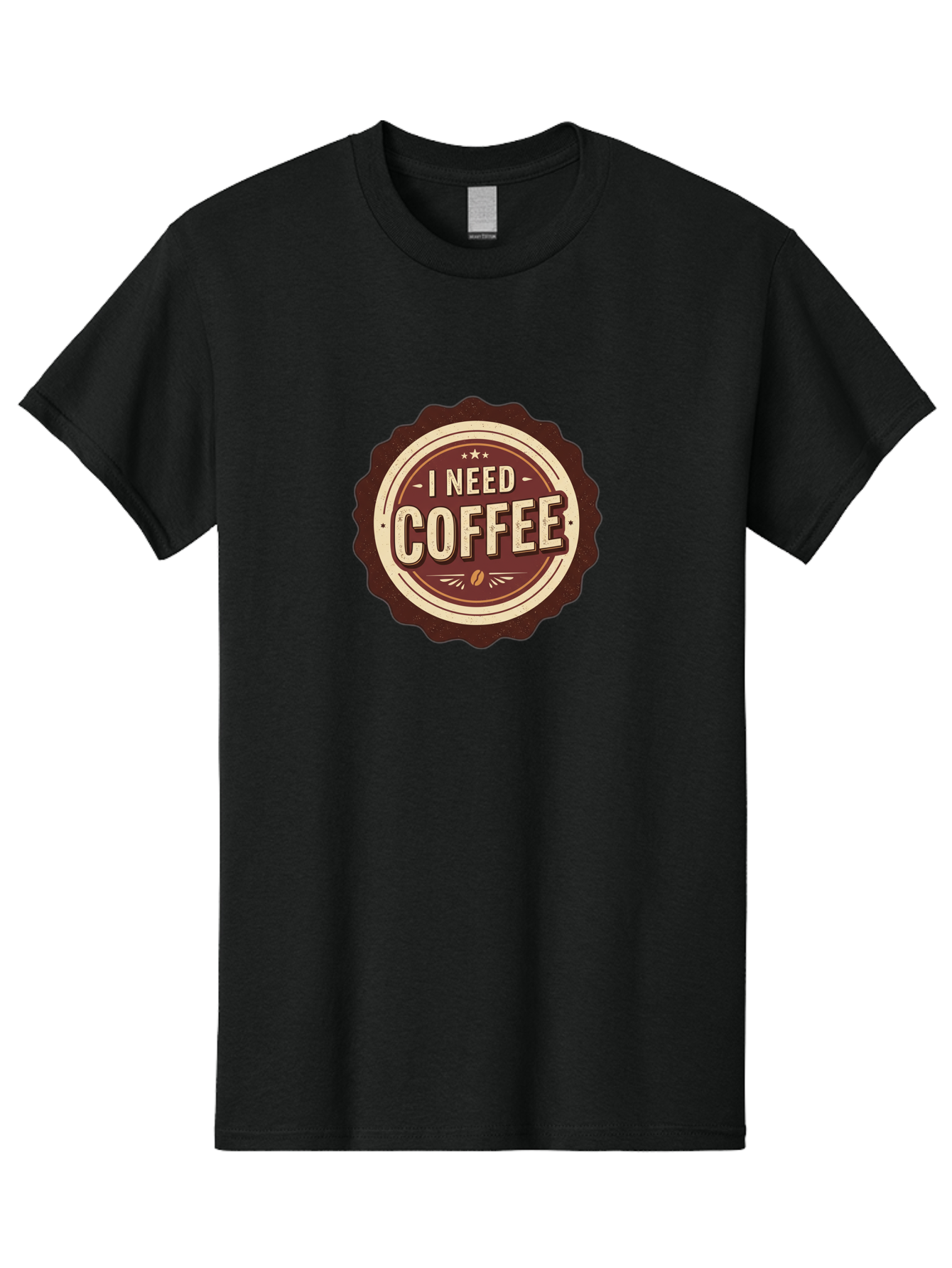 I-Need-Coffee-6 Men'S Graphic Tee, 100% Cotton, Comfortable Casual Summer Wear, Machine Washable, Coffee Lover, Caffeine Craving, Morning Motivation, Coffee Addict, Coffee Culture, Coffee Bean, Vintage Style, Retro Design, Humorous Quote, Bac070 13