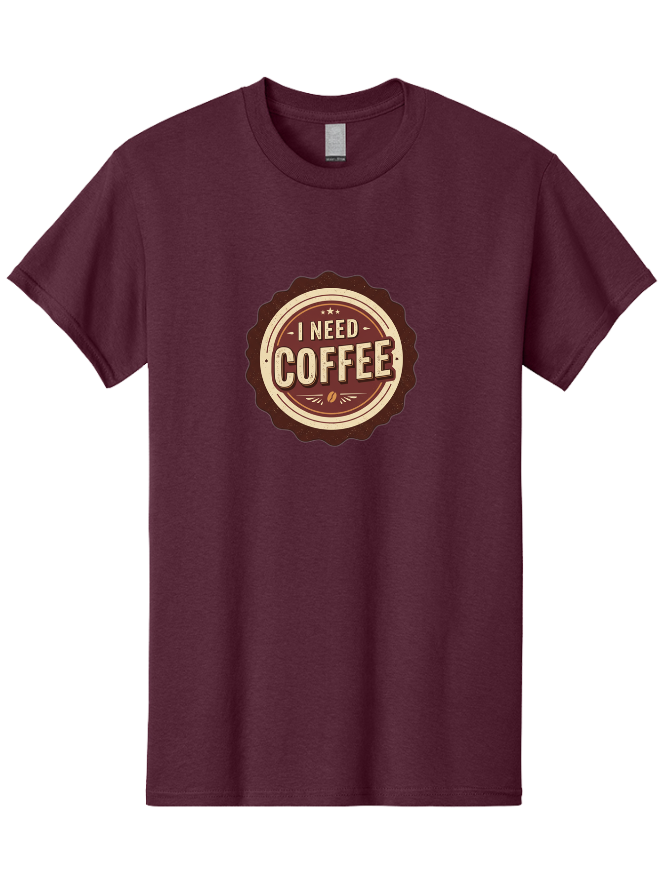I-Need-Coffee-6 Men'S Graphic Tee, 100% Cotton, Comfortable Casual Summer Wear, Machine Washable, Coffee Lover, Caffeine Craving, Morning Motivation, Coffee Addict, Coffee Culture, Coffee Bean, Vintage Style, Retro Design, Humorous Quote, Bac070 7