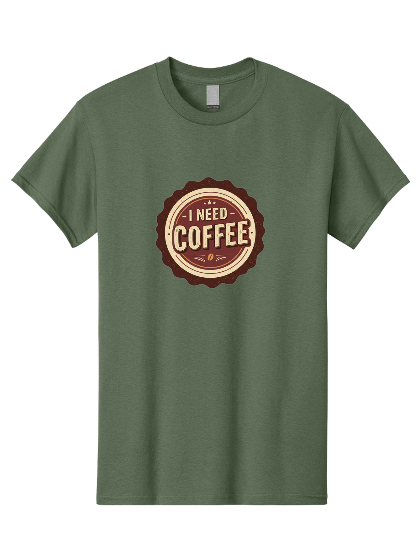 I-Need-Coffee-6 Men'S Graphic Tee, 100% Cotton, Comfortable Casual Summer Wear, Machine Washable, Coffee Lover, Caffeine Craving, Morning Motivation, Coffee Addict, Coffee Culture, Coffee Bean, Vintage Style, Retro Design, Humorous Quote, Bac070 15