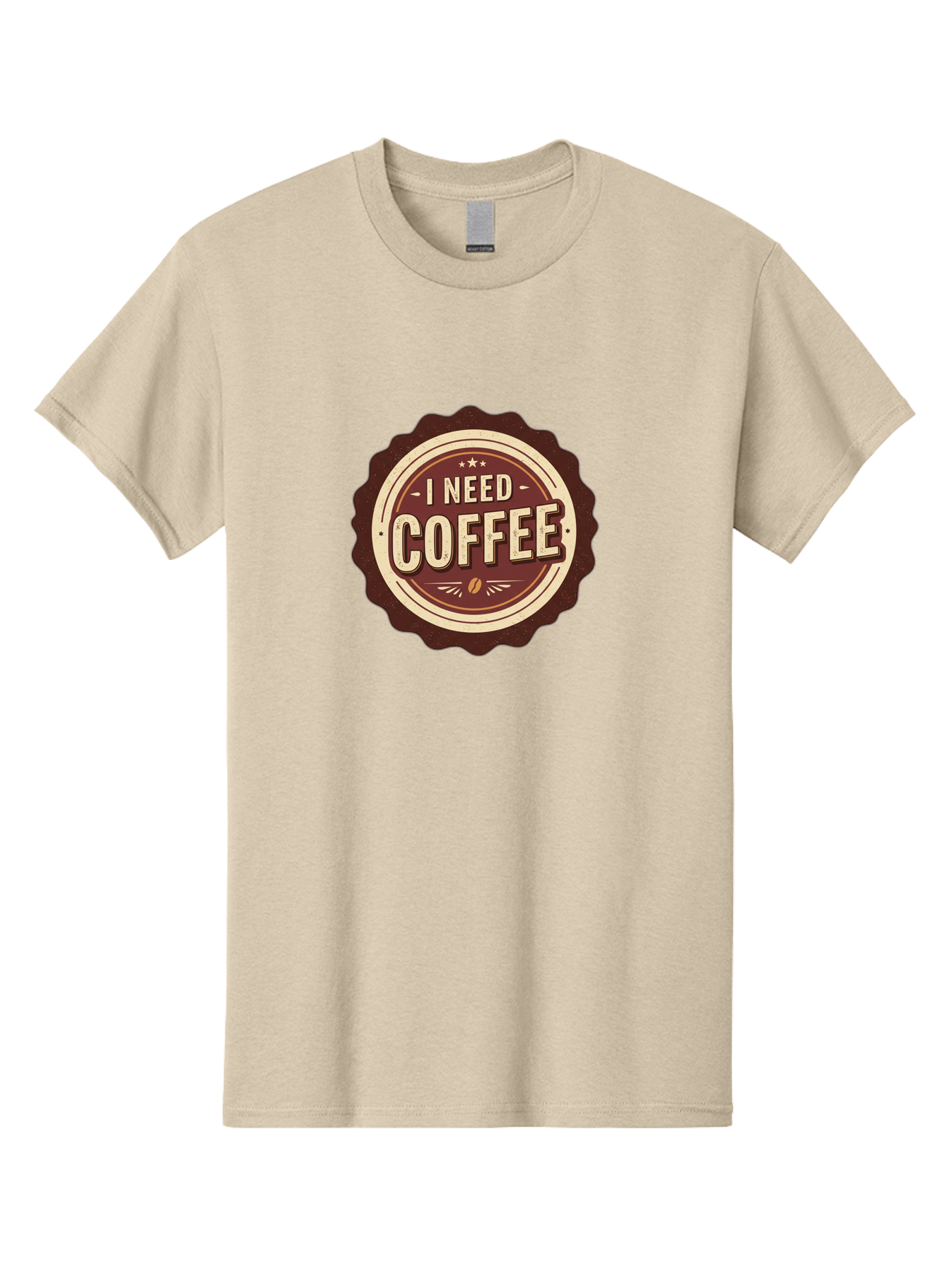 I-Need-Coffee-6 Men'S Graphic Tee, 100% Cotton, Comfortable Casual Summer Wear, Machine Washable, Coffee Lover, Caffeine Craving, Morning Motivation, Coffee Addict, Coffee Culture, Coffee Bean, Vintage Style, Retro Design, Humorous Quote, Bac070 12