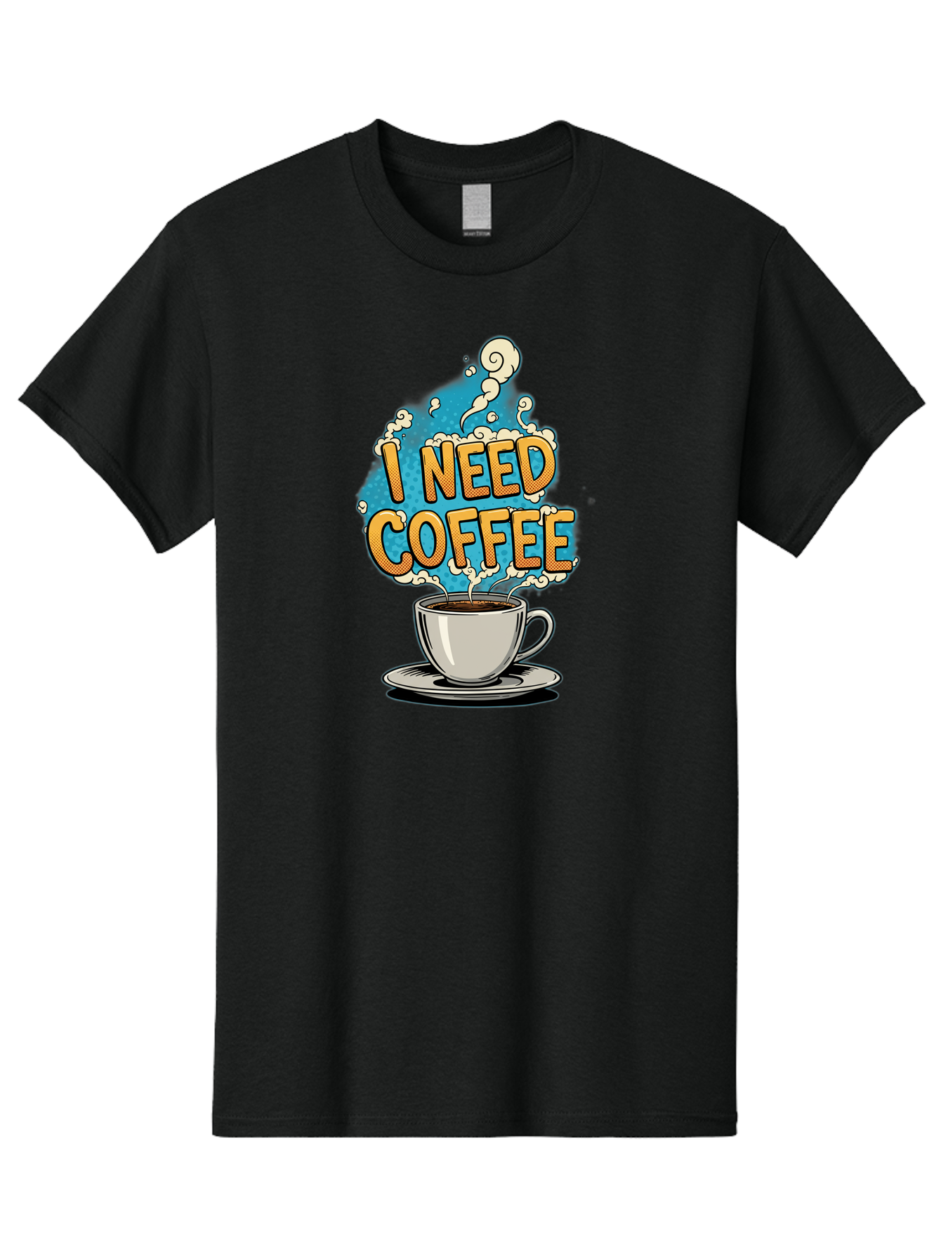 I-Need-Coffee-9 Men'S Graphic Tee, 100% Cotton, Comfortable Casual Summer Wear, Machine Washable, Coffee Cup, Morning Coffee, Coffee Addiction, Caffeine Fix, Morning Motivation, Coffee Lover, Steaming Hot Coffee, Coffee Break Bac073 12