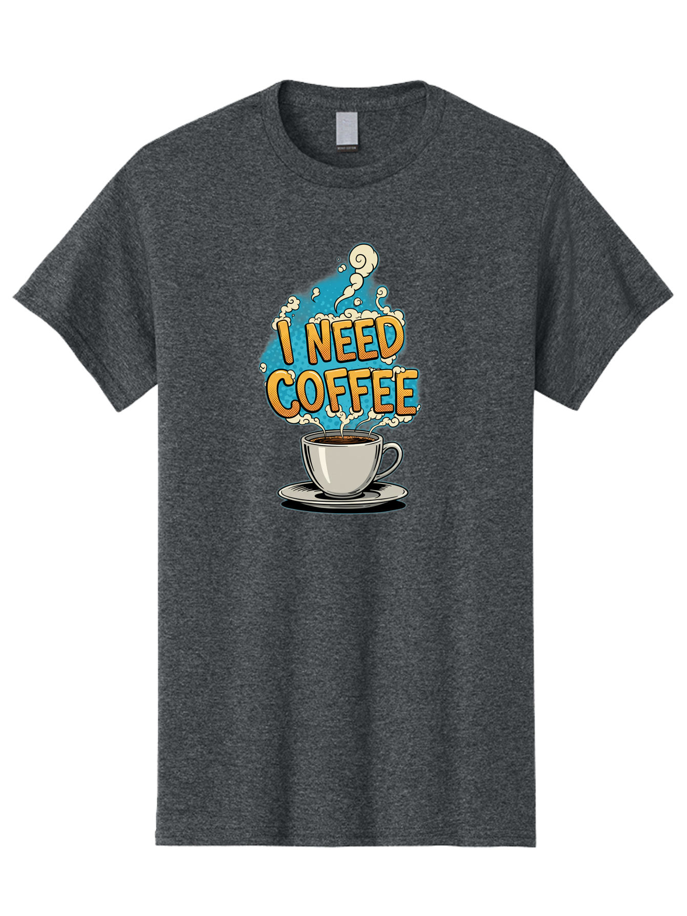 I-Need-Coffee-9 Men'S Graphic Tee, 100% Cotton, Comfortable Casual Summer Wear, Machine Washable, Coffee Cup, Morning Coffee, Coffee Addiction, Caffeine Fix, Morning Motivation, Coffee Lover, Steaming Hot Coffee, Coffee Break Bac073 13