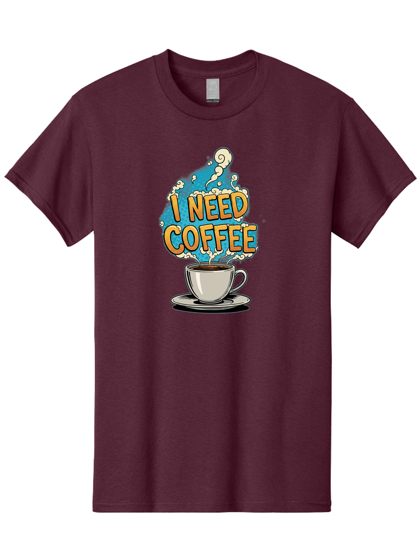I-Need-Coffee-9 Men'S Graphic Tee, 100% Cotton, Comfortable Casual Summer Wear, Machine Washable, Coffee Cup, Morning Coffee, Coffee Addiction, Caffeine Fix, Morning Motivation, Coffee Lover, Steaming Hot Coffee, Coffee Break Bac073 9