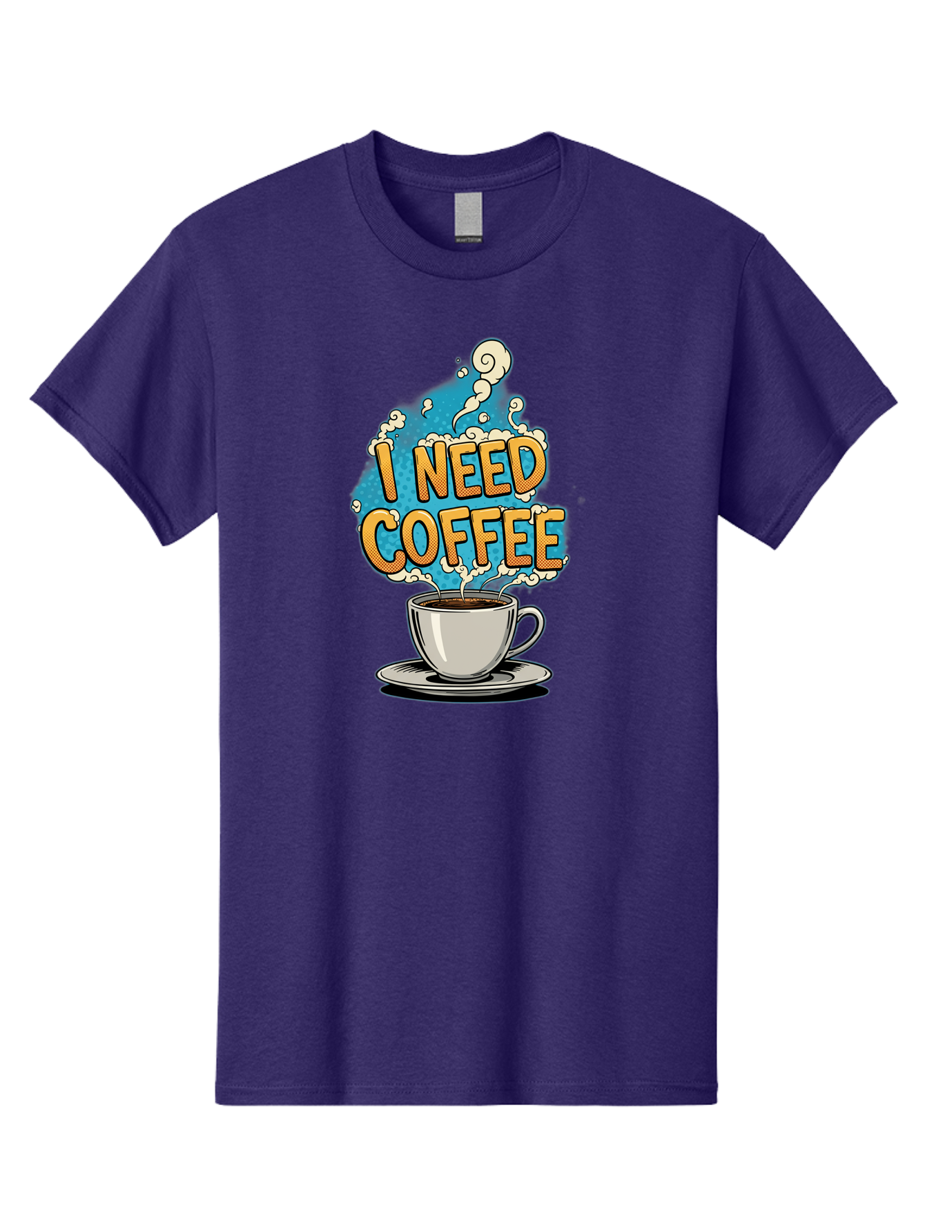 I-Need-Coffee-9 Men'S Graphic Tee, 100% Cotton, Comfortable Casual Summer Wear, Machine Washable, Coffee Cup, Morning Coffee, Coffee Addiction, Caffeine Fix, Morning Motivation, Coffee Lover, Steaming Hot Coffee, Coffee Break Bac073 8