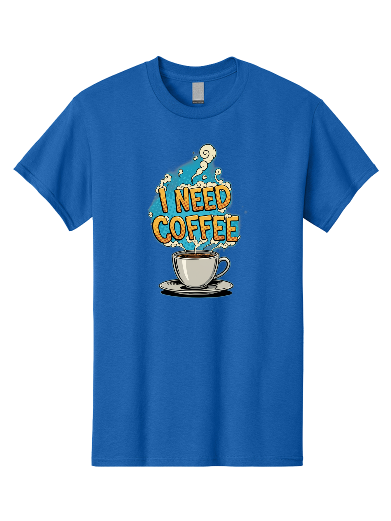 I-Need-Coffee-9 Men'S Graphic Tee, 100% Cotton, Comfortable Casual Summer Wear, Machine Washable, Coffee Cup, Morning Coffee, Coffee Addiction, Caffeine Fix, Morning Motivation, Coffee Lover, Steaming Hot Coffee, Coffee Break Bac073 11