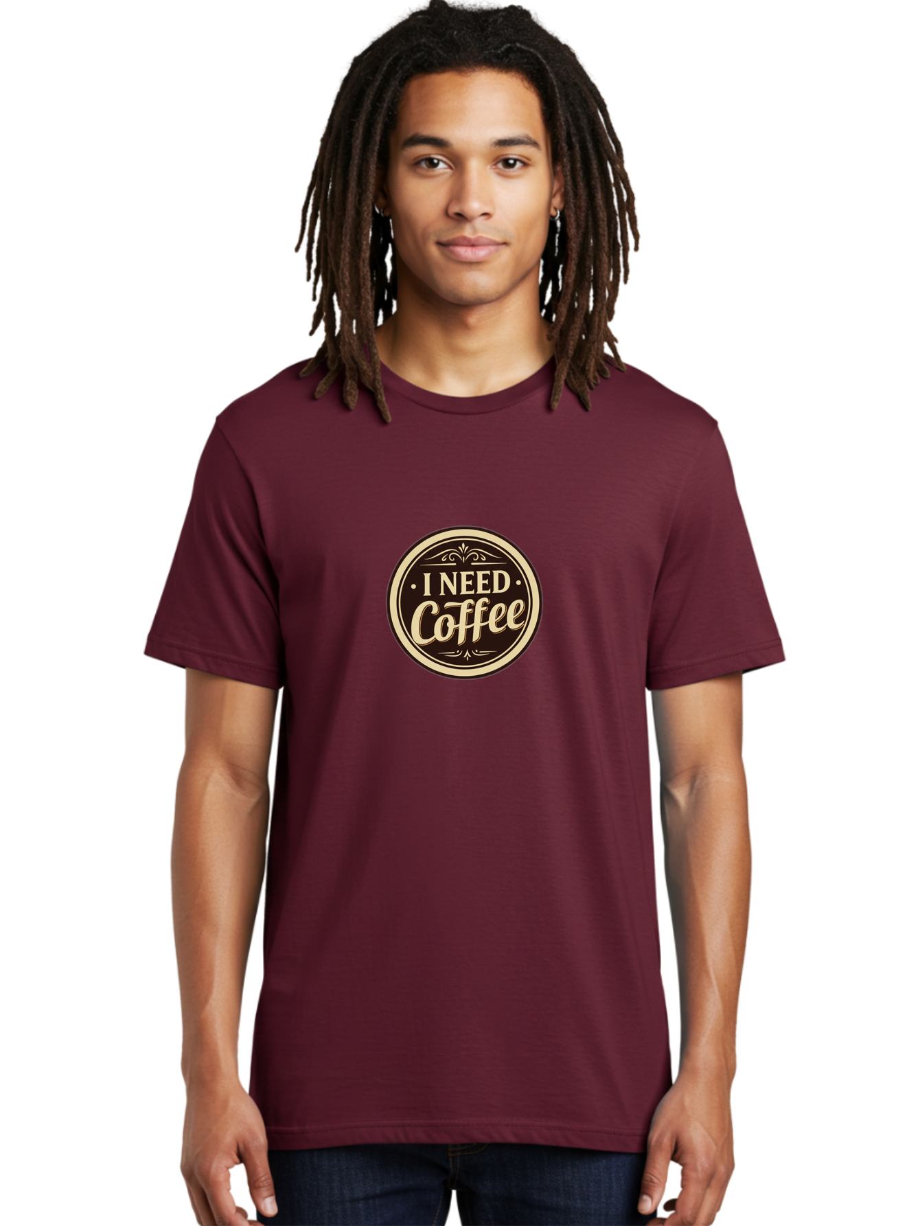 I-Need-Coffee Men'S Graphic Tee, 100% Cotton, Comfortable Casual Summer Wear, Machine Washable, Coffee Lover, Caffeine Craving, Morning Motivation, Coffee Humor, Funny Quote, Coffee Addiction, Coffee Break, Coffee Culture, Daily Dose Bac074 22