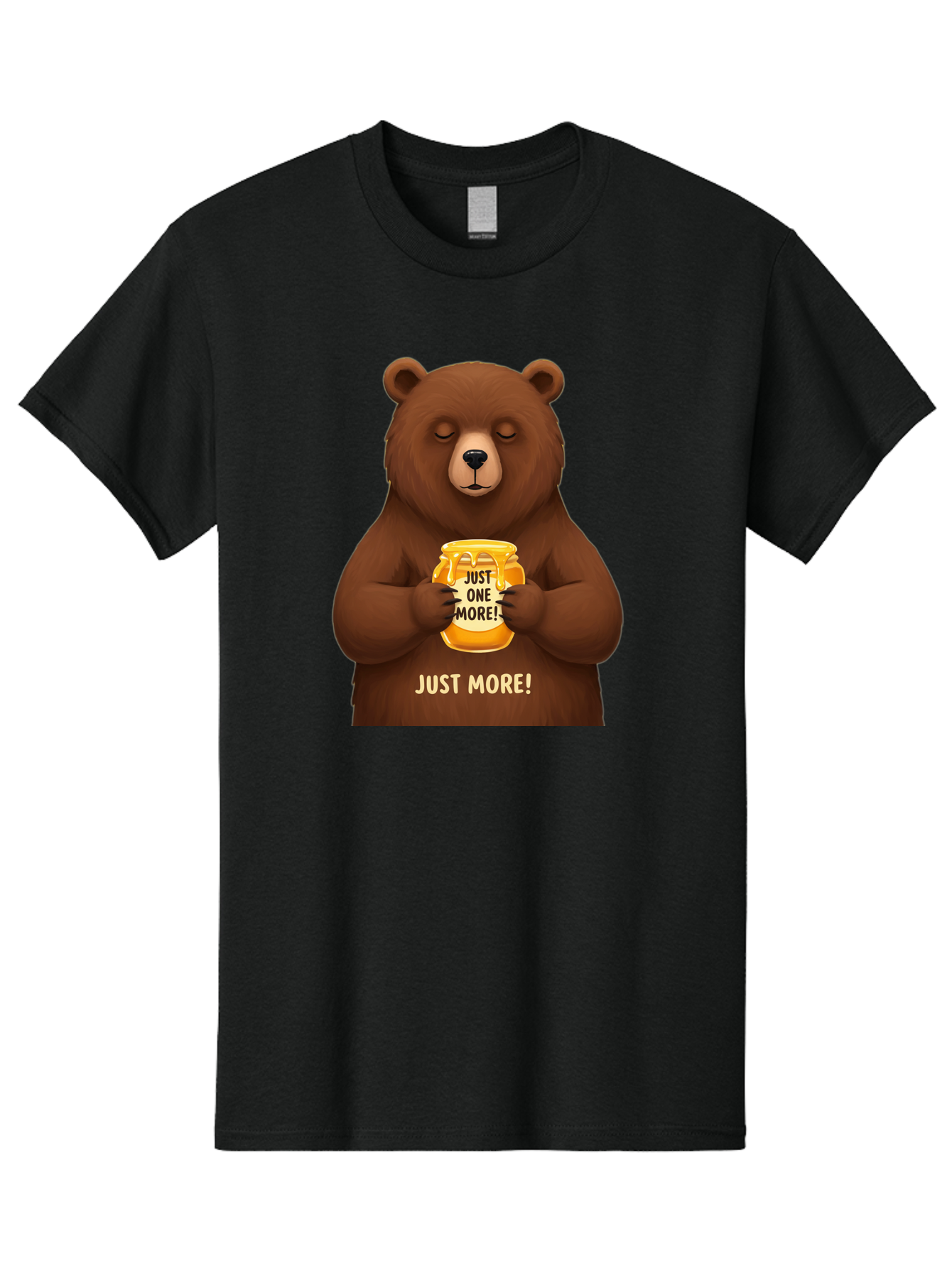 Just-One-More-2 Men'S Graphic Tee, 100% Cotton, Comfortable Casual Summer Wear, Machine Washable, Funny Bear, Beer Mug, Just One More, Humorous, Cartoon, Happy Hour, Beer Lover, Relaxed Bear, Amusing Character, Beer Culture Bac081 13