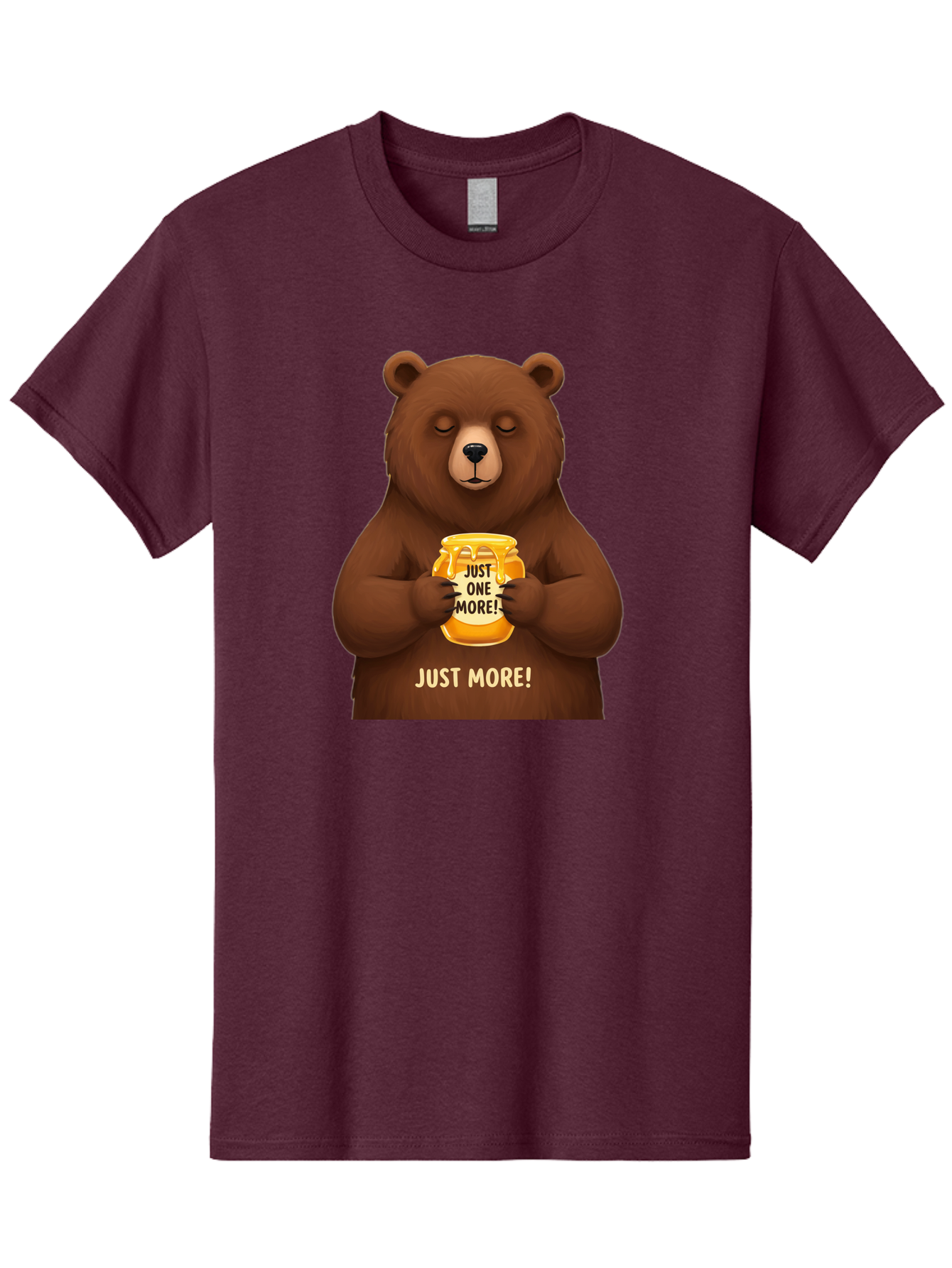 Just-One-More-2 Men'S Graphic Tee, 100% Cotton, Comfortable Casual Summer Wear, Machine Washable, Funny Bear, Beer Mug, Just One More, Humorous, Cartoon, Happy Hour, Beer Lover, Relaxed Bear, Amusing Character, Beer Culture Bac081 15