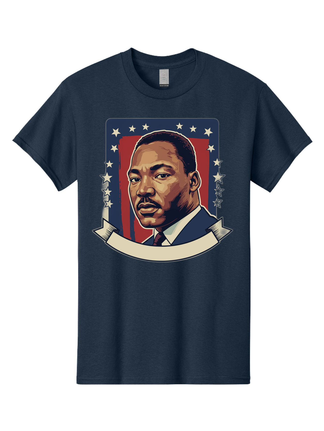 Martin-Luther-King Men'S Graphic Tee, 100% Cotton, Comfortable Casual Summer Wear, Machine Washable, Martin Luther King Jr. Portrait, Civil Rights Leader, Patriotic Illustration, Red White And Blue, Stars And Stripes, Inspirational Quote, Bac180 9