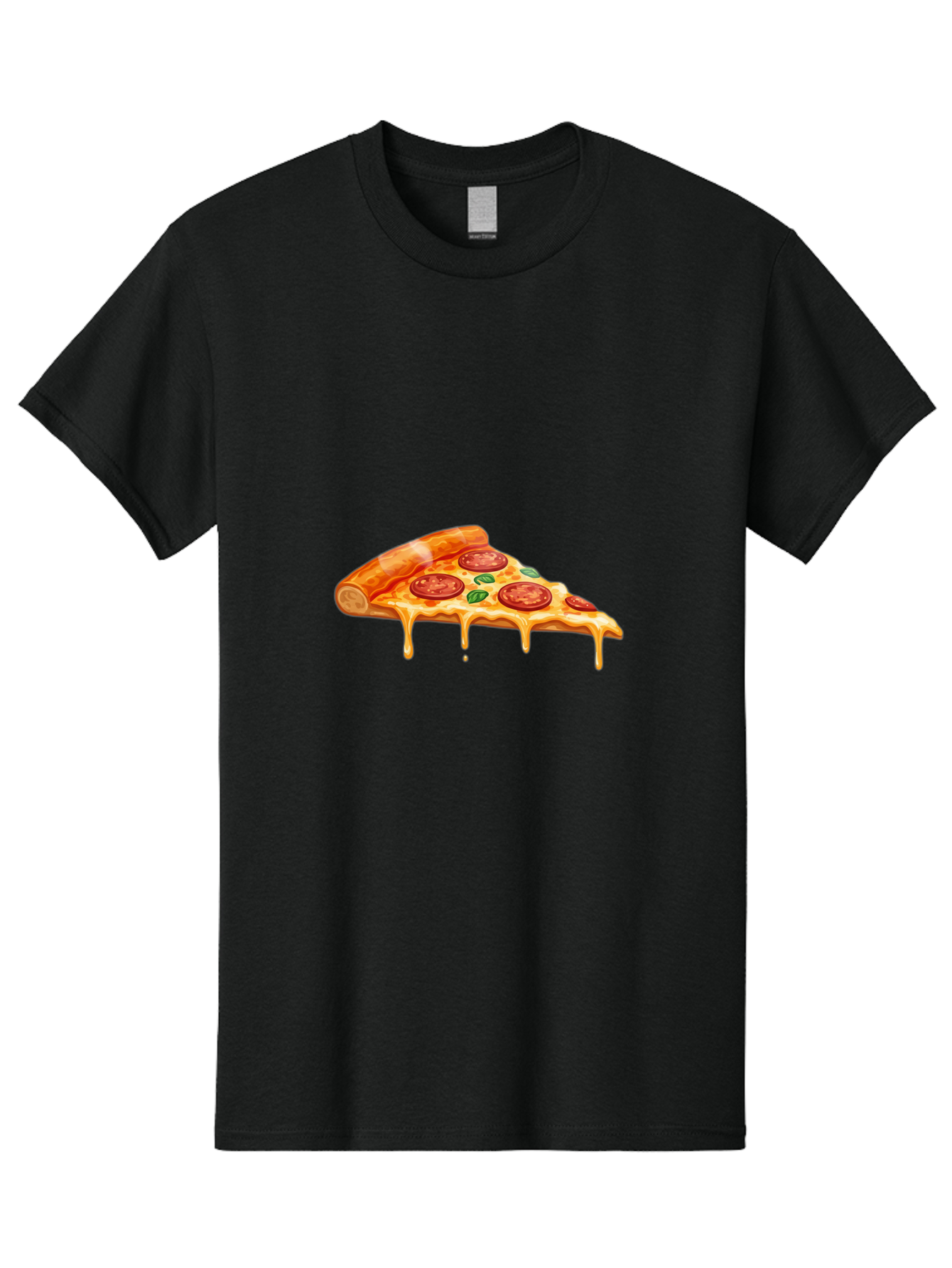 Pepperoni-Pizza-Slice-14 Men'S Graphic Tee, 100% Cotton, Comfortable Casual Summer Wear, Machine Washable, Cheesy Pepperoni Pizza, Melted Mozzarella, Spicy Pepperoni Slices, Fresh Basil Leaves, Italian Cuisine, Pizza Lover, Foodie Delight, Bac224 12